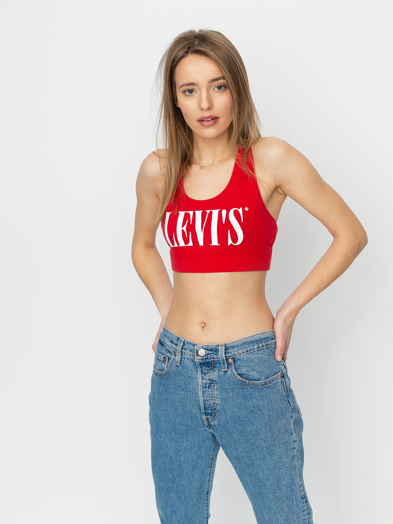 Spodní prádlo Levi's® Logo Sprots Bra Wmn (red)