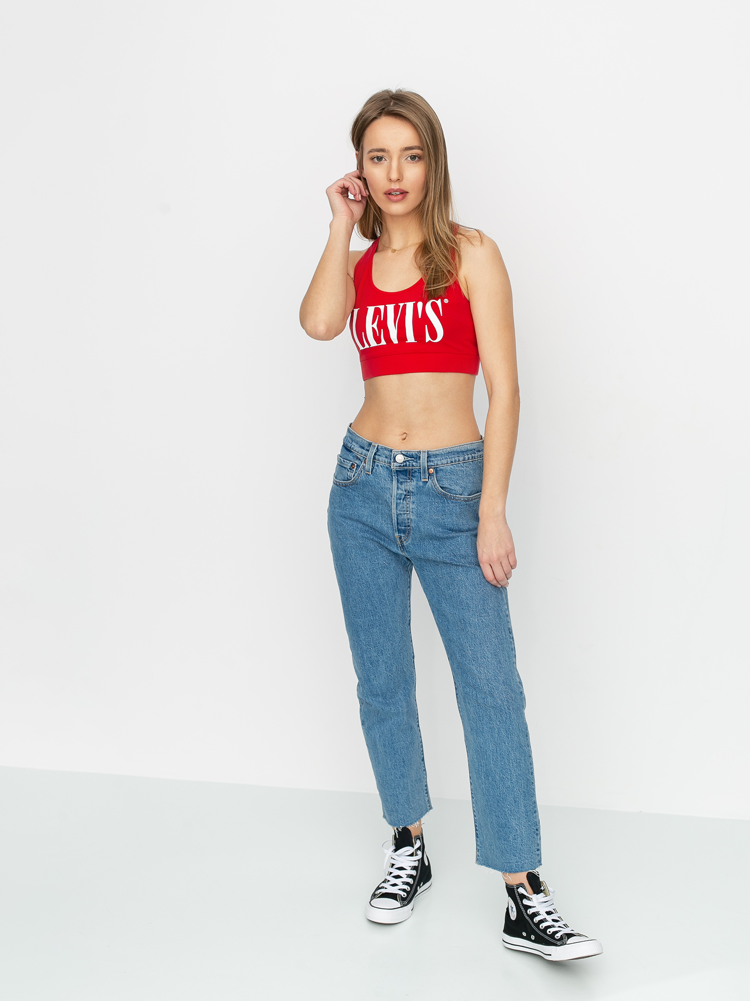 Spodní prádlo Levi's® Logo Sprots Bra Wmn (red)