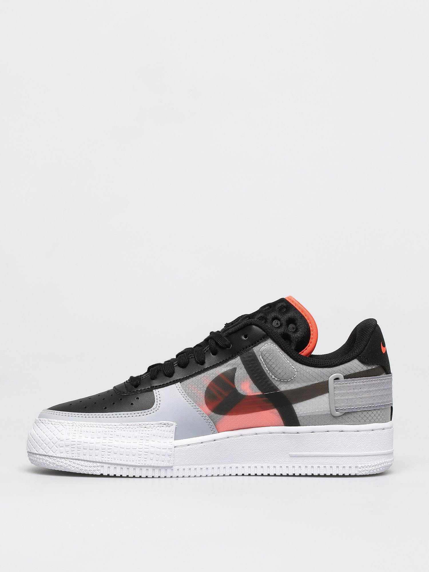 Boty Nike Air Force 1 Type (black/hyper crimson wolf grey white)