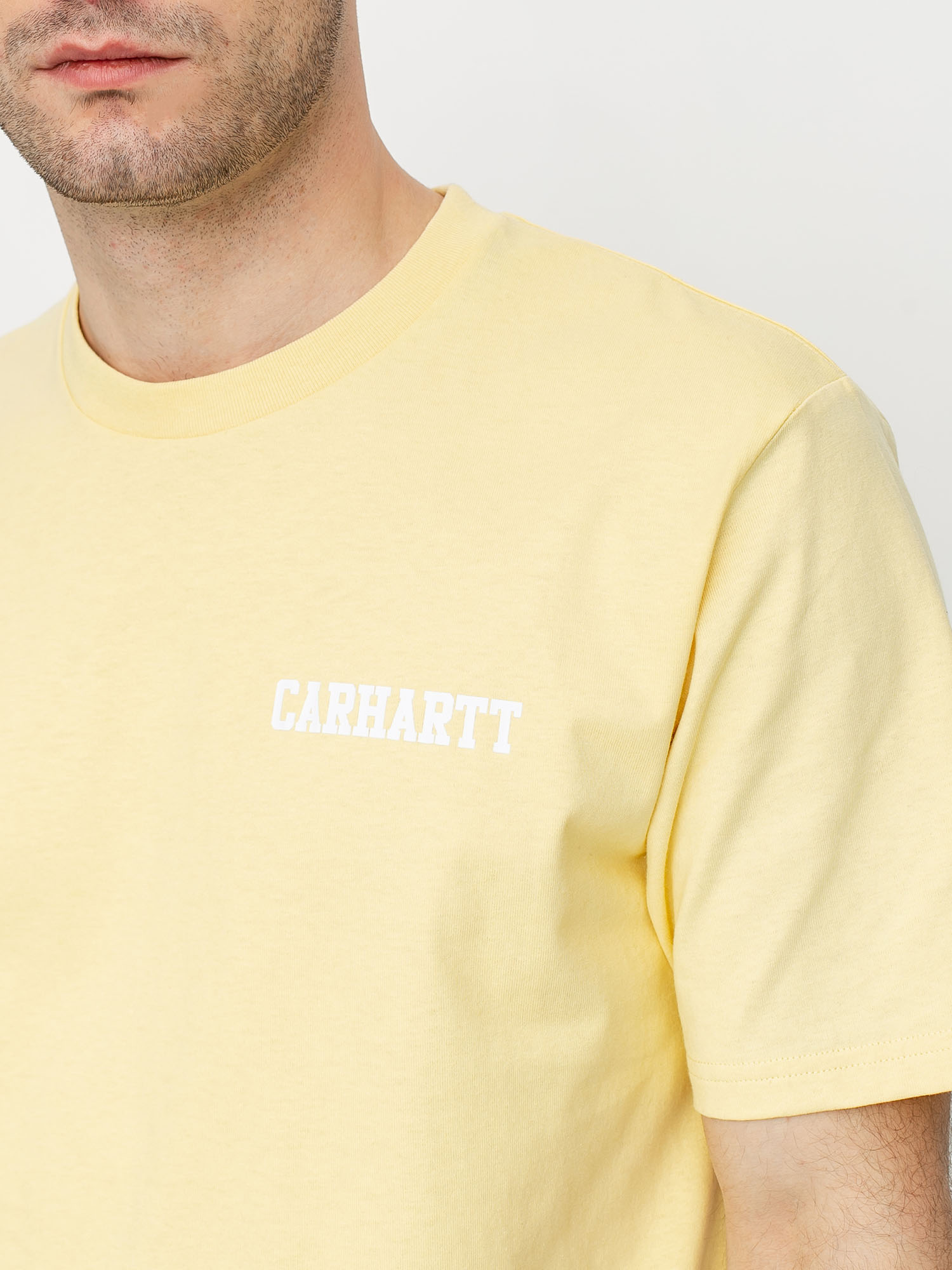 Tričko Carhartt WIP College Script (fresco/white)