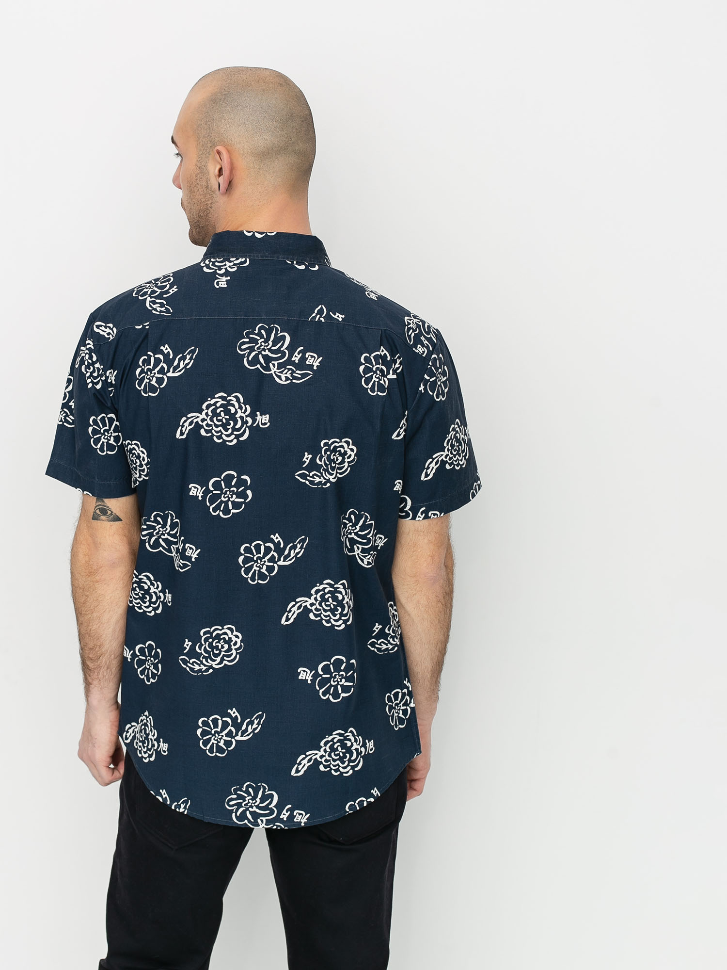 Košile Brixton Charter Print Wvn (navy/off white)