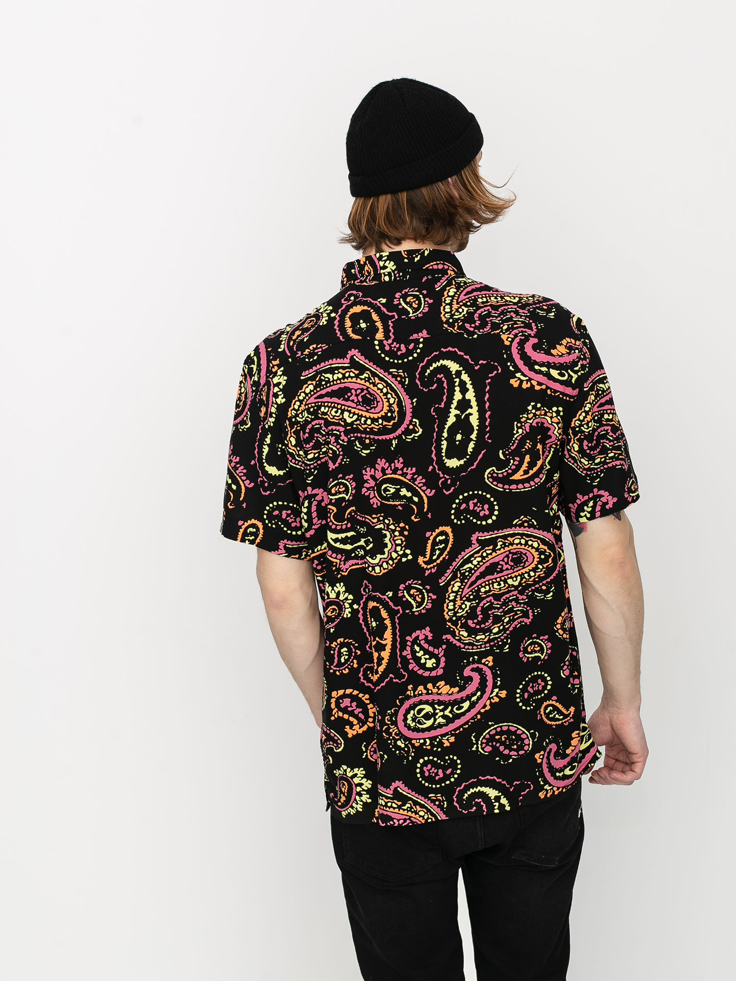 Košile Quiksilver Fluid Geo (black microdose)