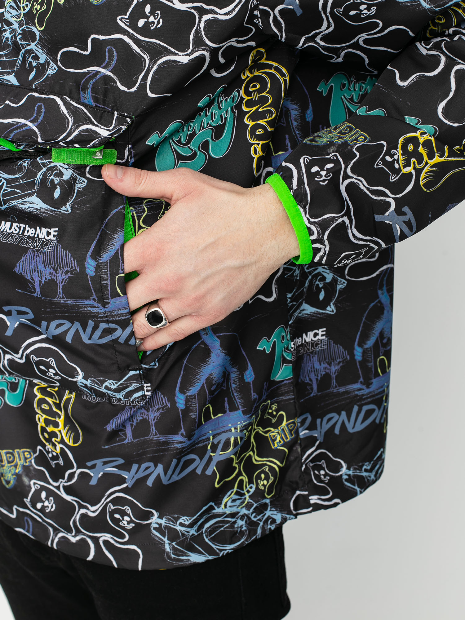 Bunda RipNDip Goalasso Fanorak (black)