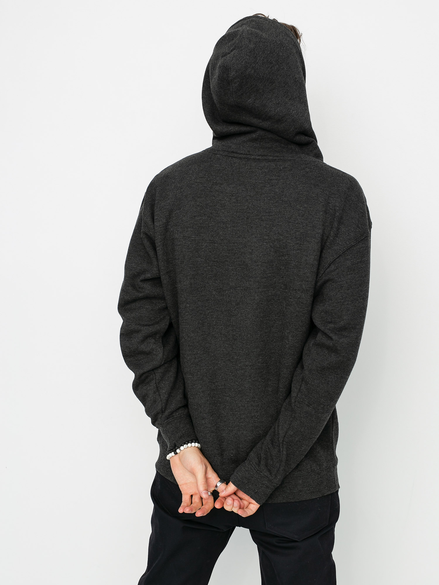 Mikina s kapucí New Deal Original Napkin Logo HD (charcoal heather)