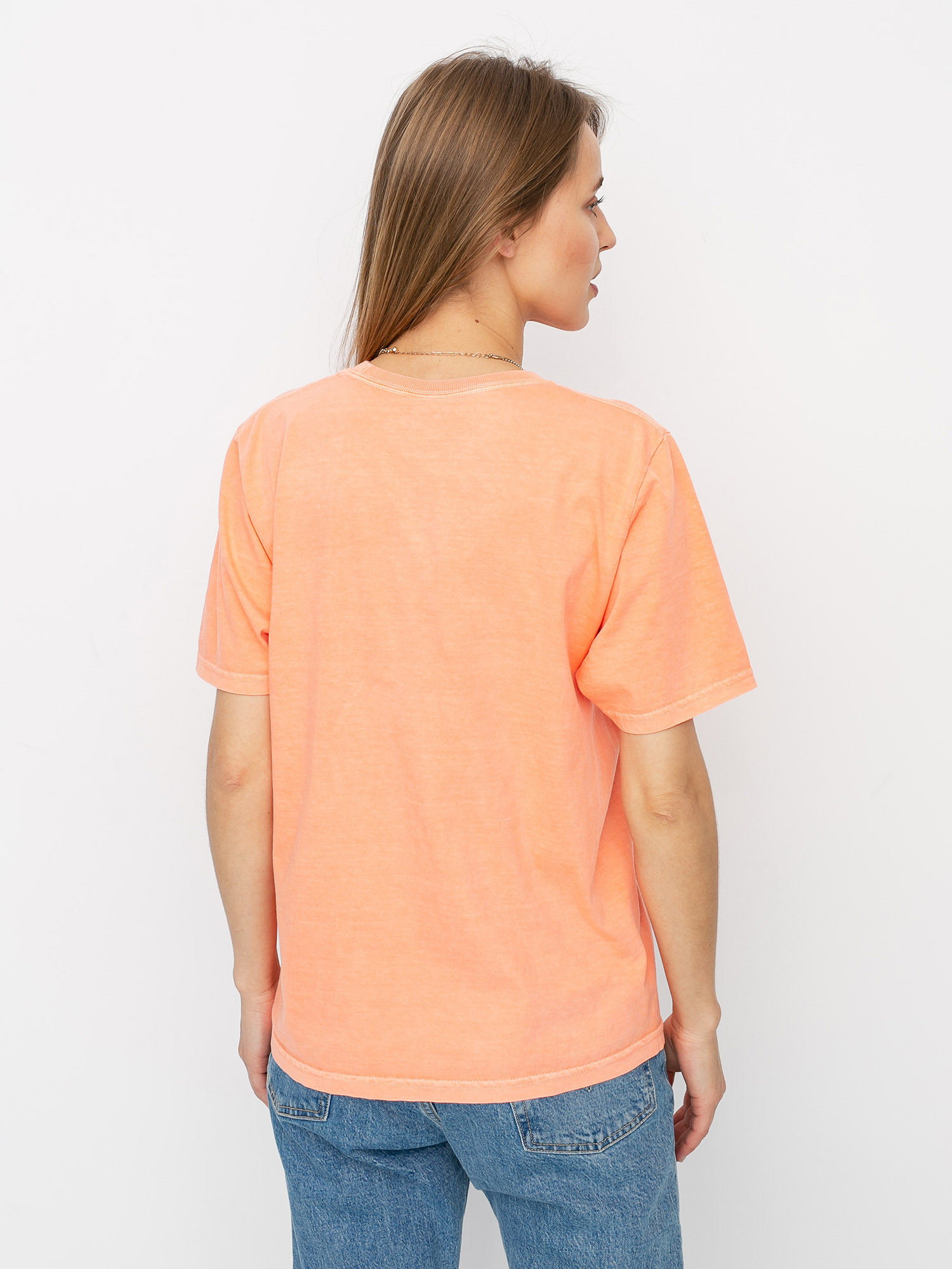 Tričko Stussy Design Corp Pig Dyed Wmn (neon orange)
