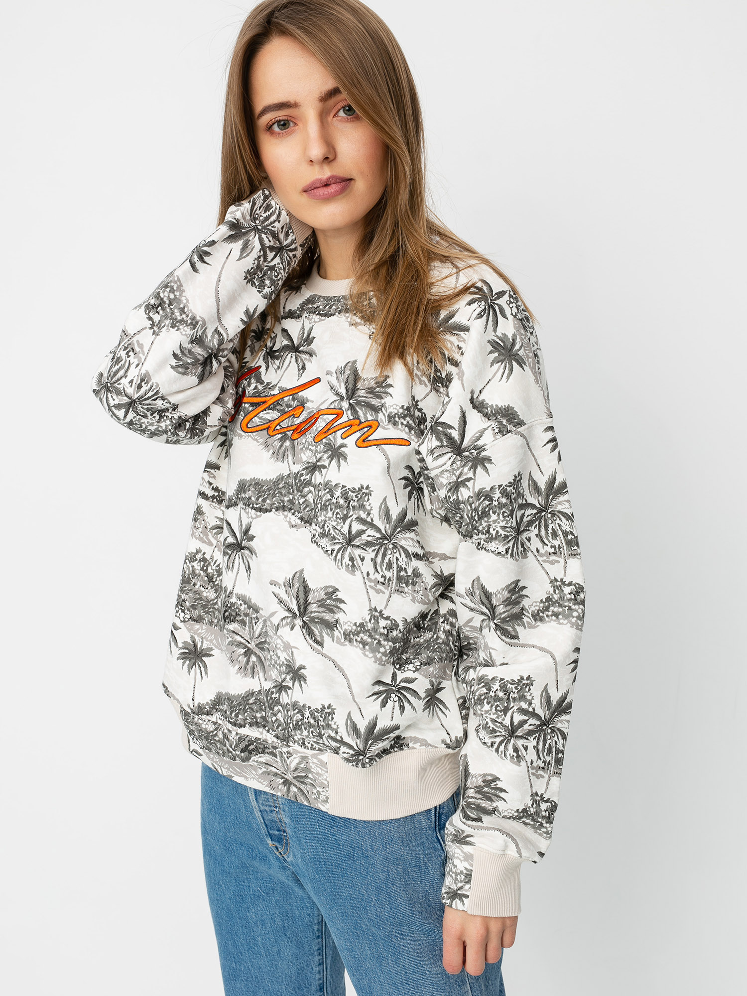Mikina Volcom Allooover Crew Wmn (star white)