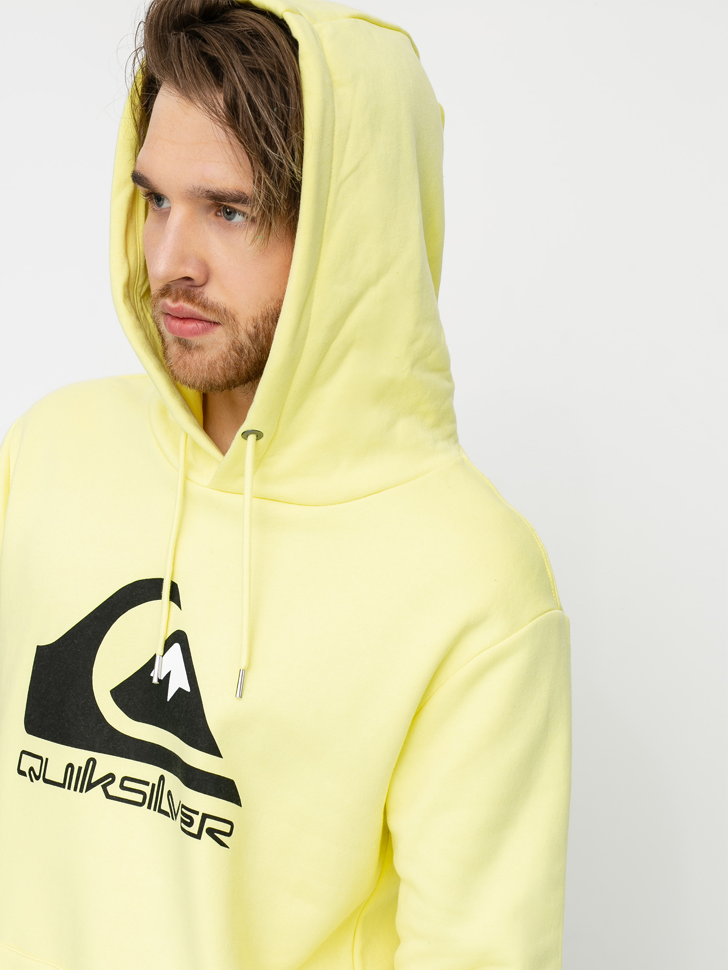 Mikina s kapucí Quiksilver Comp Logo Screen HD (charlock)