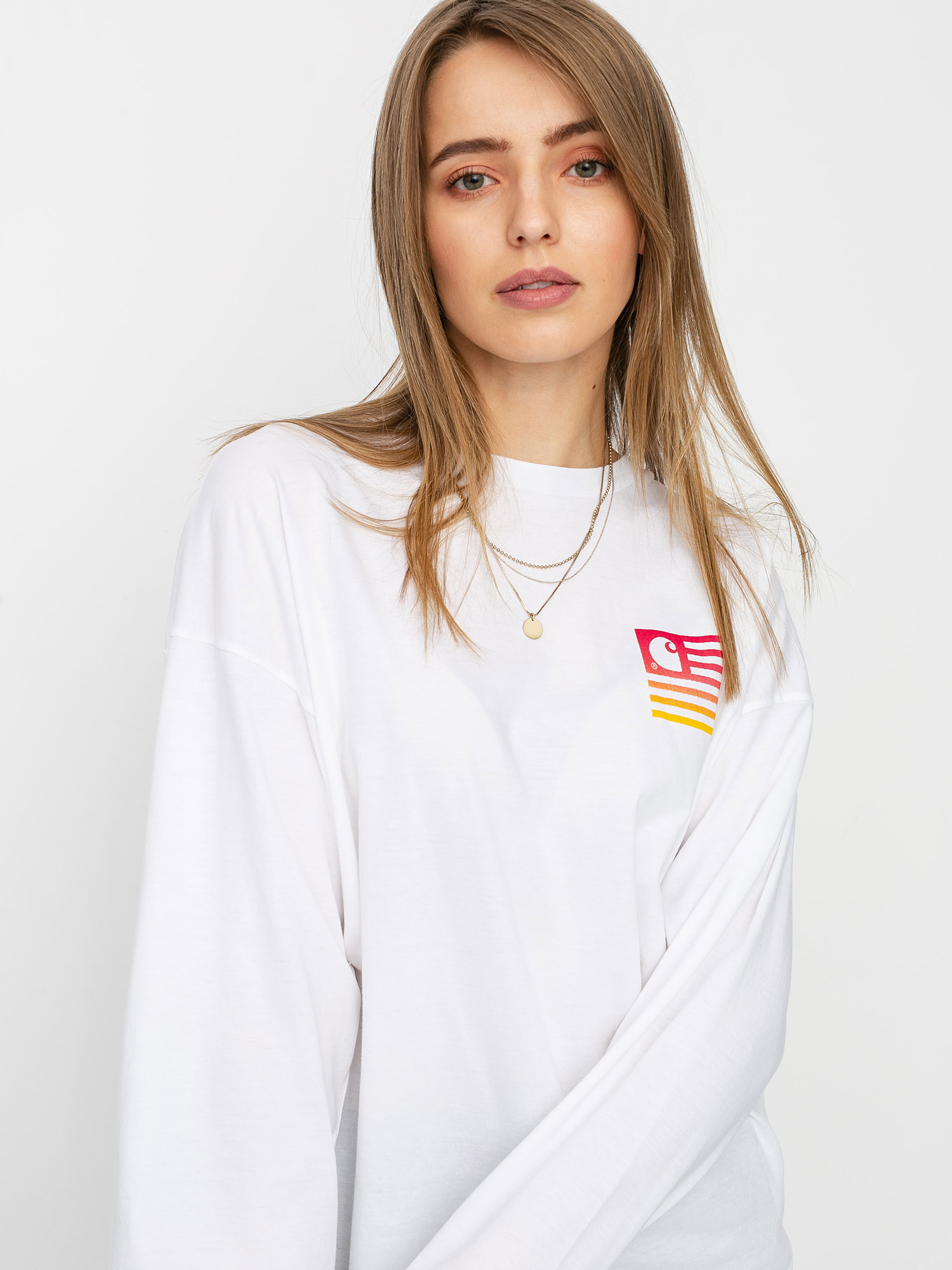 Triko Carhartt WIP State Gradient Wmn (white)
