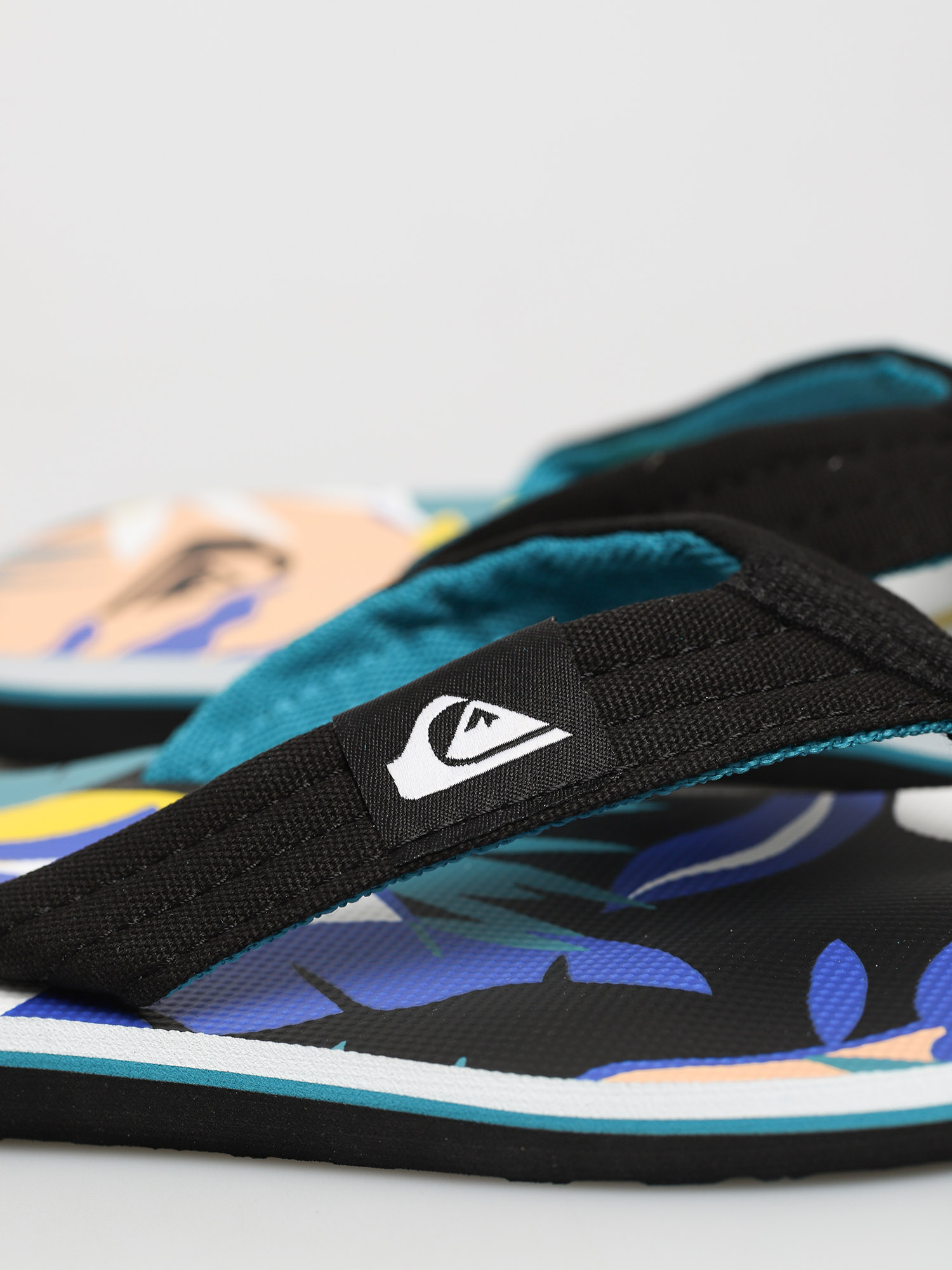 Plážovky Quiksilver Molokai Layback (black/white/blue)