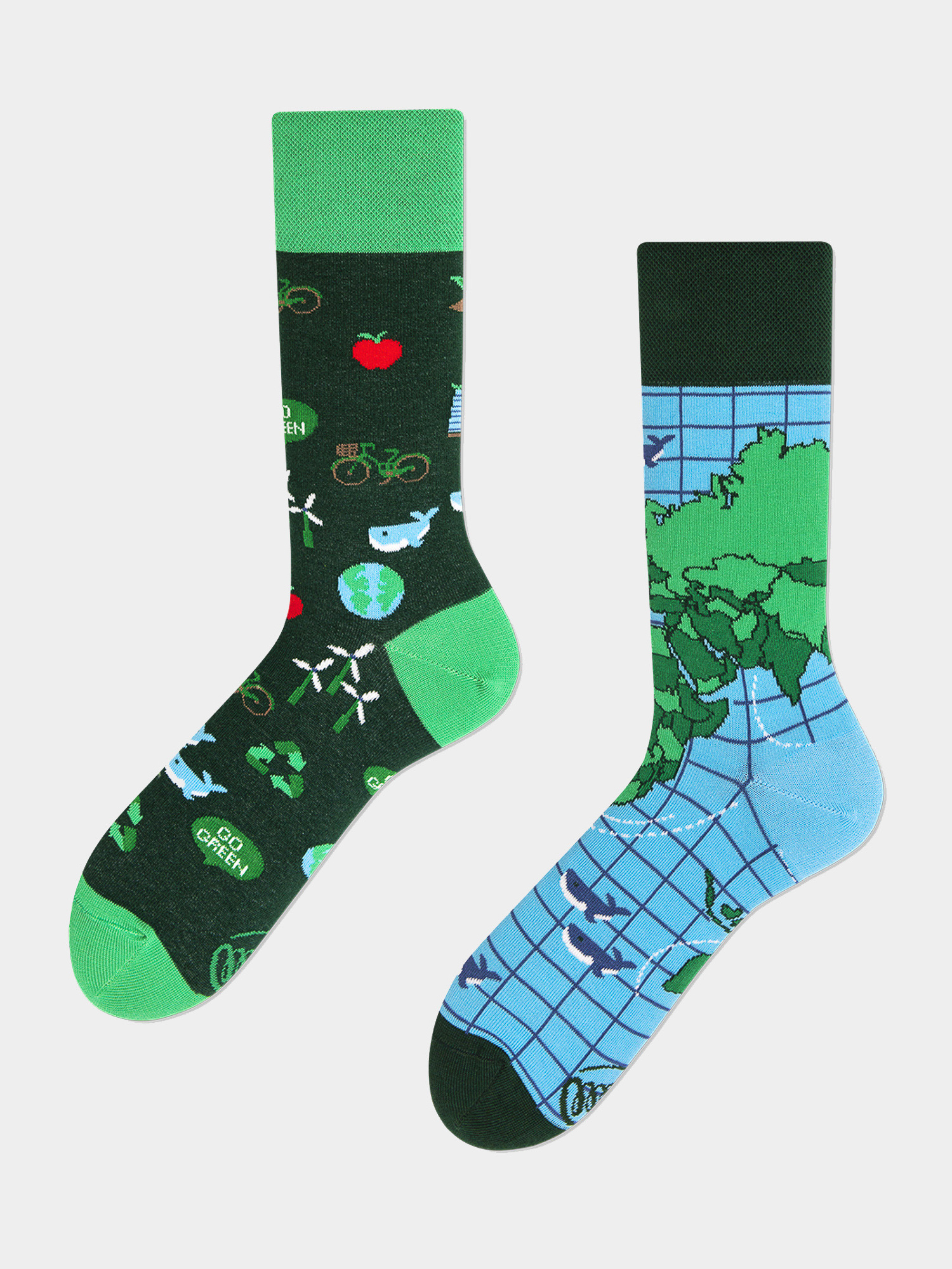 Ponožky Many Mornings Save The Planet (green/blue)