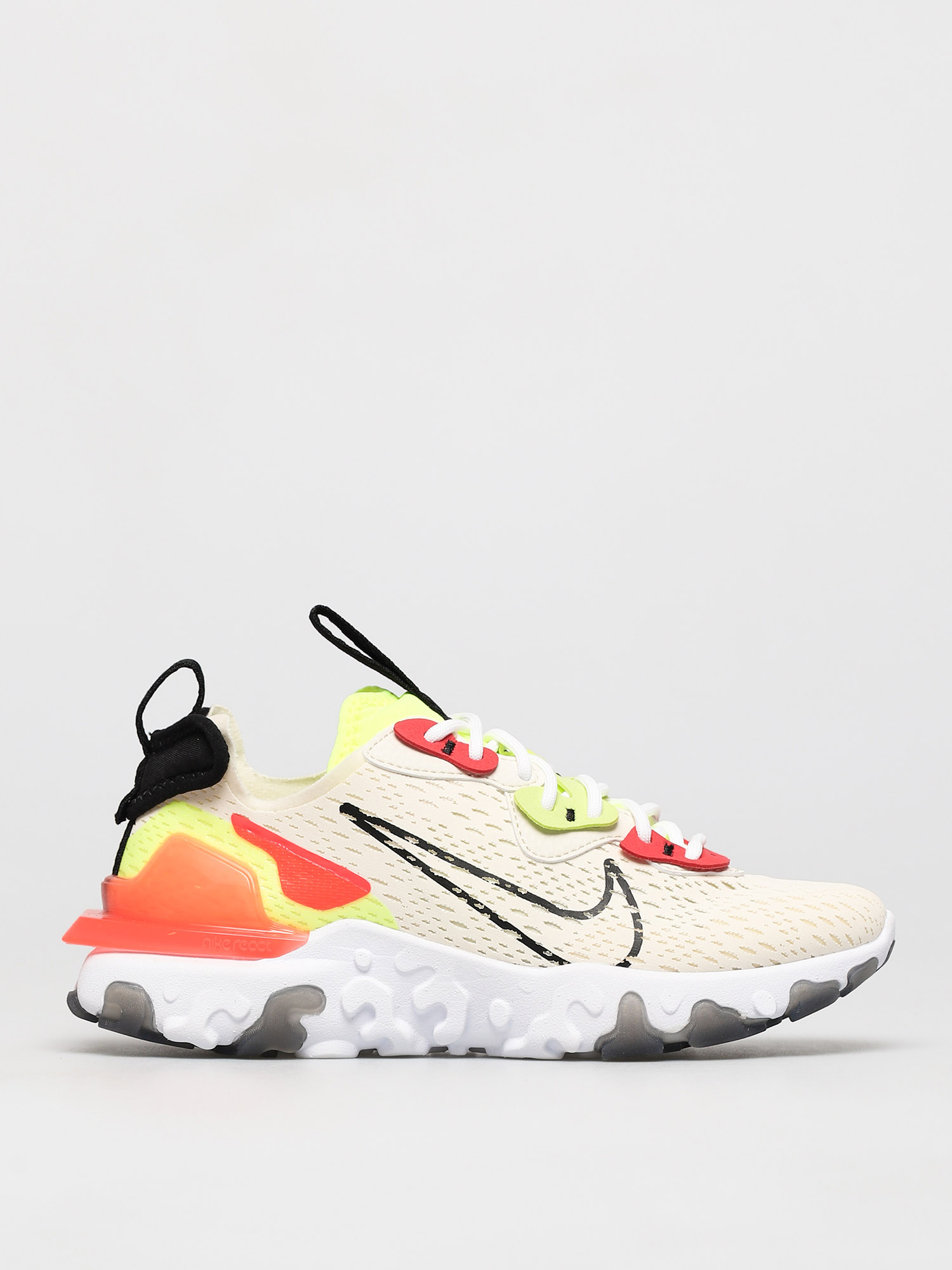 Boty Nike React Vision Wmn (pale ivory/black volt laser crimson)