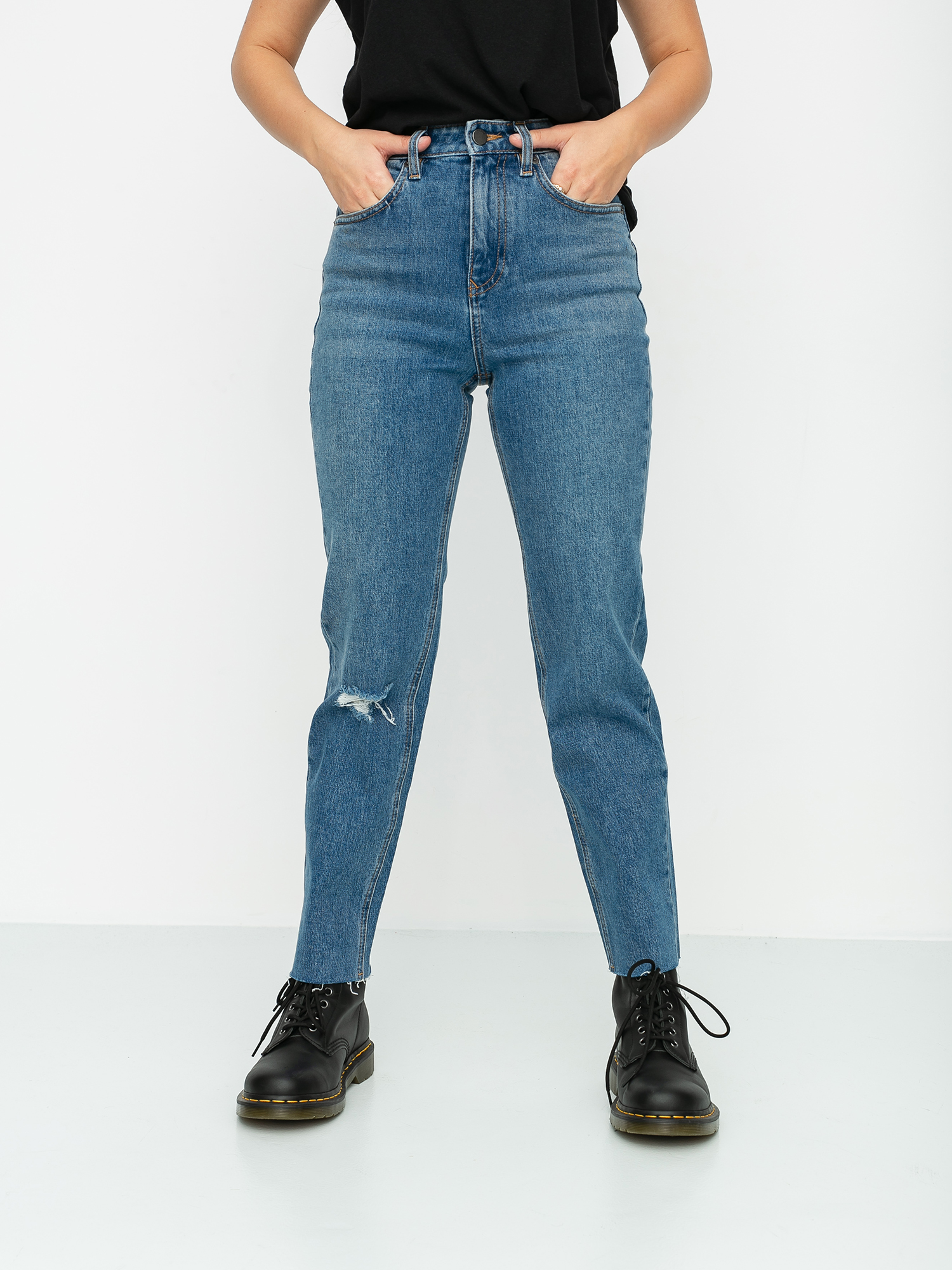 Kalhoty Volcom Stoned Straight Wmn (standard issue blue)