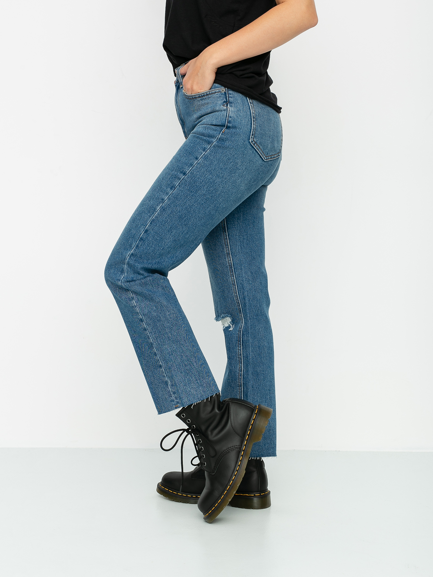 Kalhoty Volcom Stoned Straight Wmn (standard issue blue)