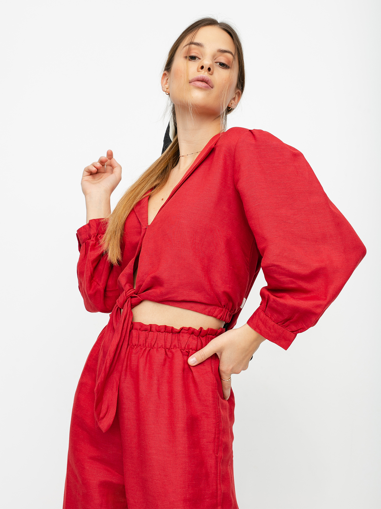Košile Brixton Eden Top Wmn (lava red)