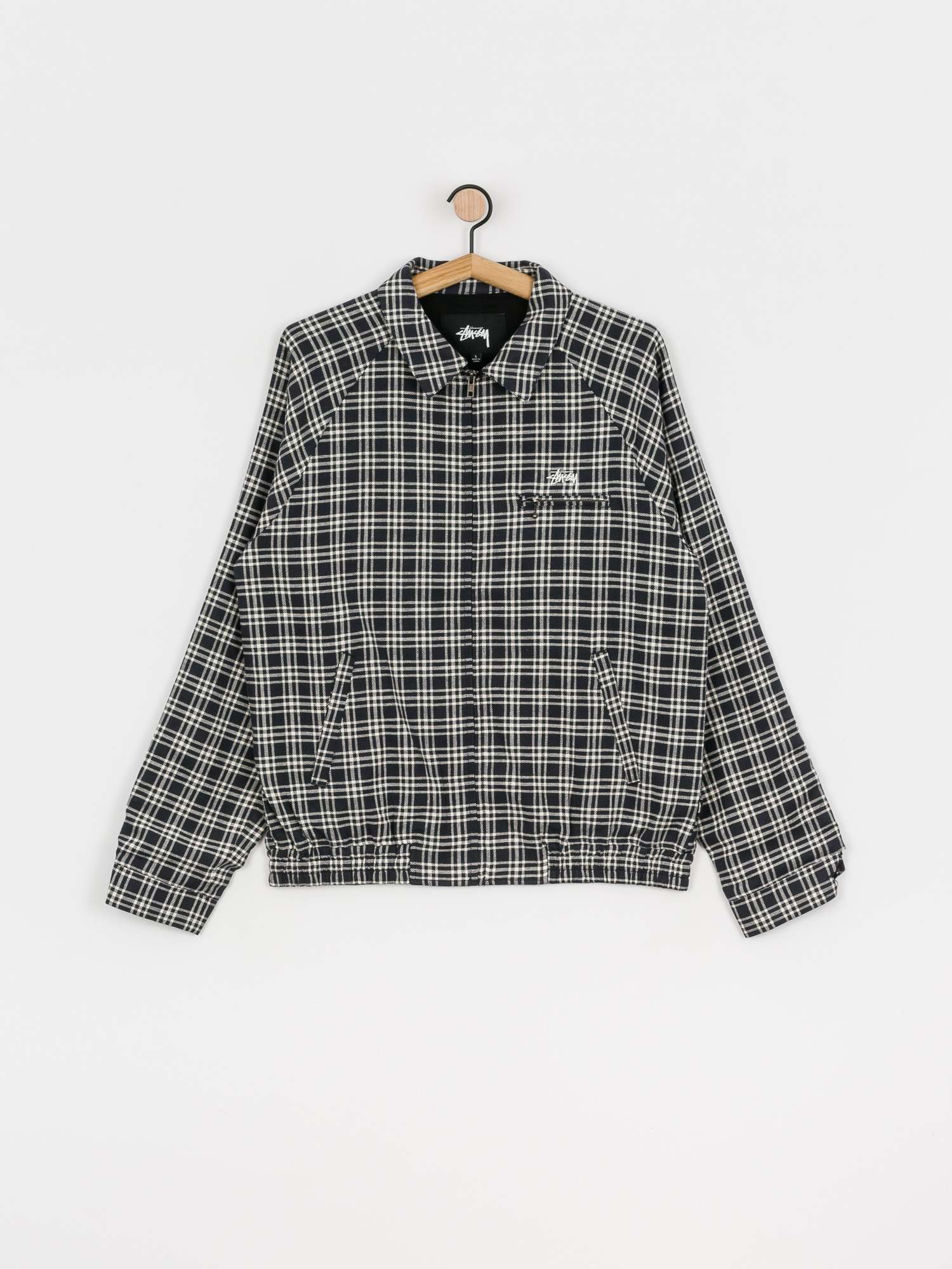 Bunda Stussy Plaid Linen Bryan (navy)