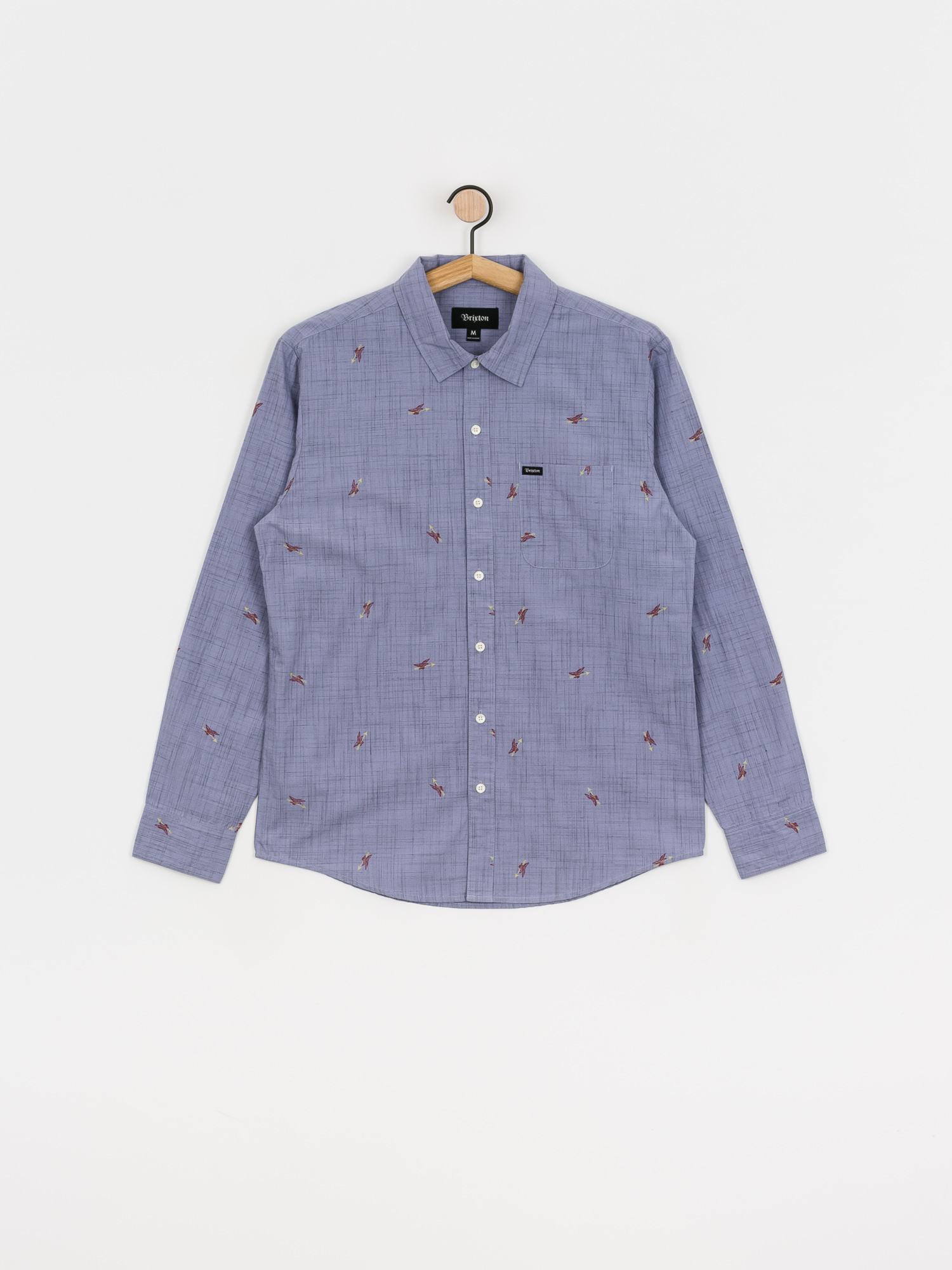 Košile Brixton Charter Print Ls (twilight blue)