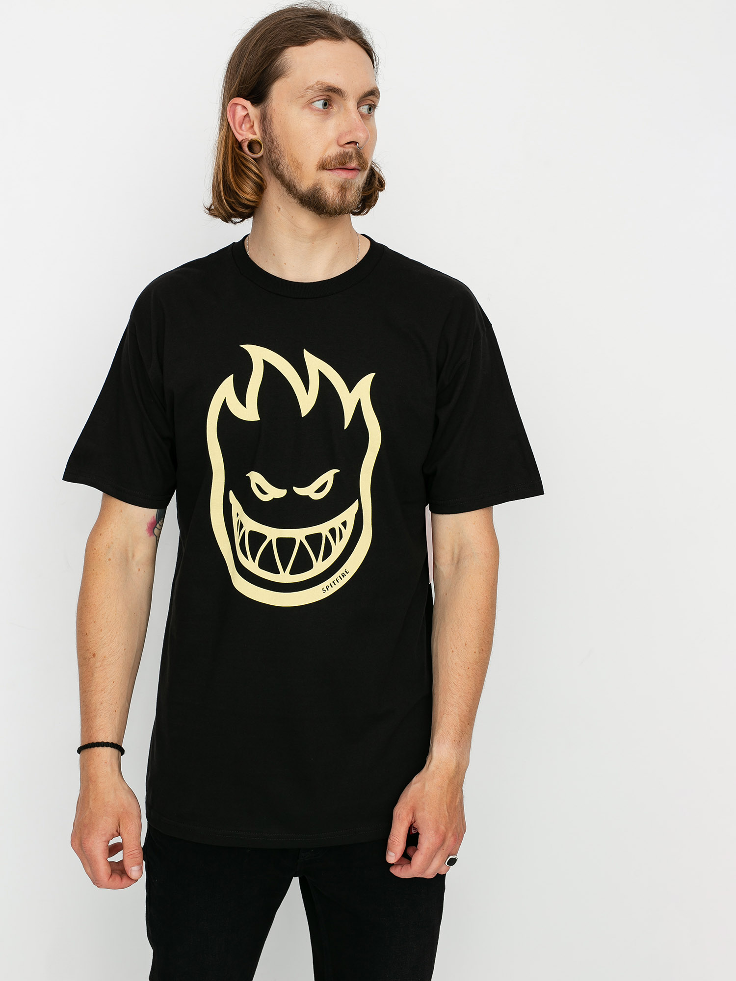 Tričko Spitfire Bighead (black/dschrg)