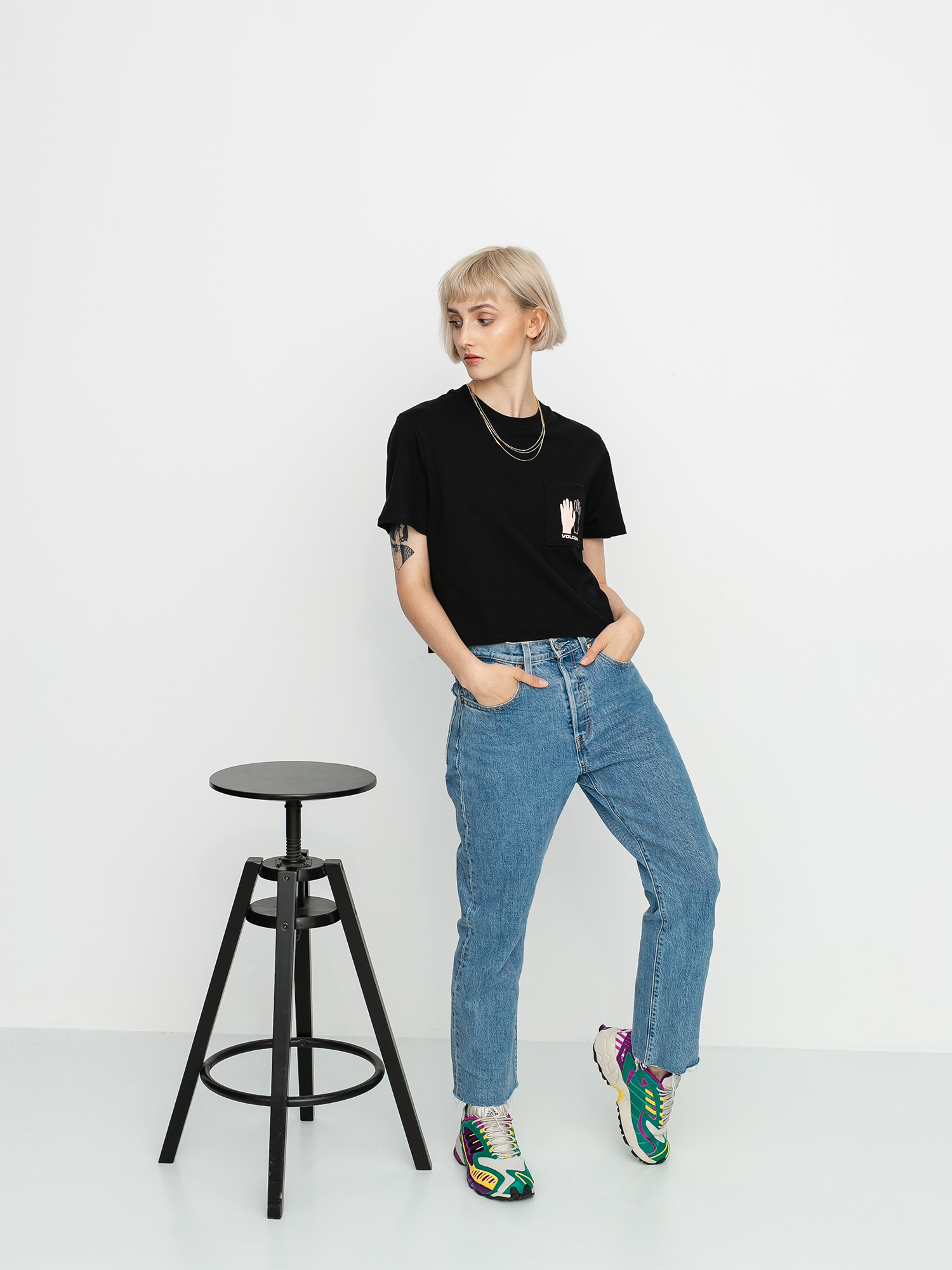 Tričko Volcom Pocket Dial Wmn (black)