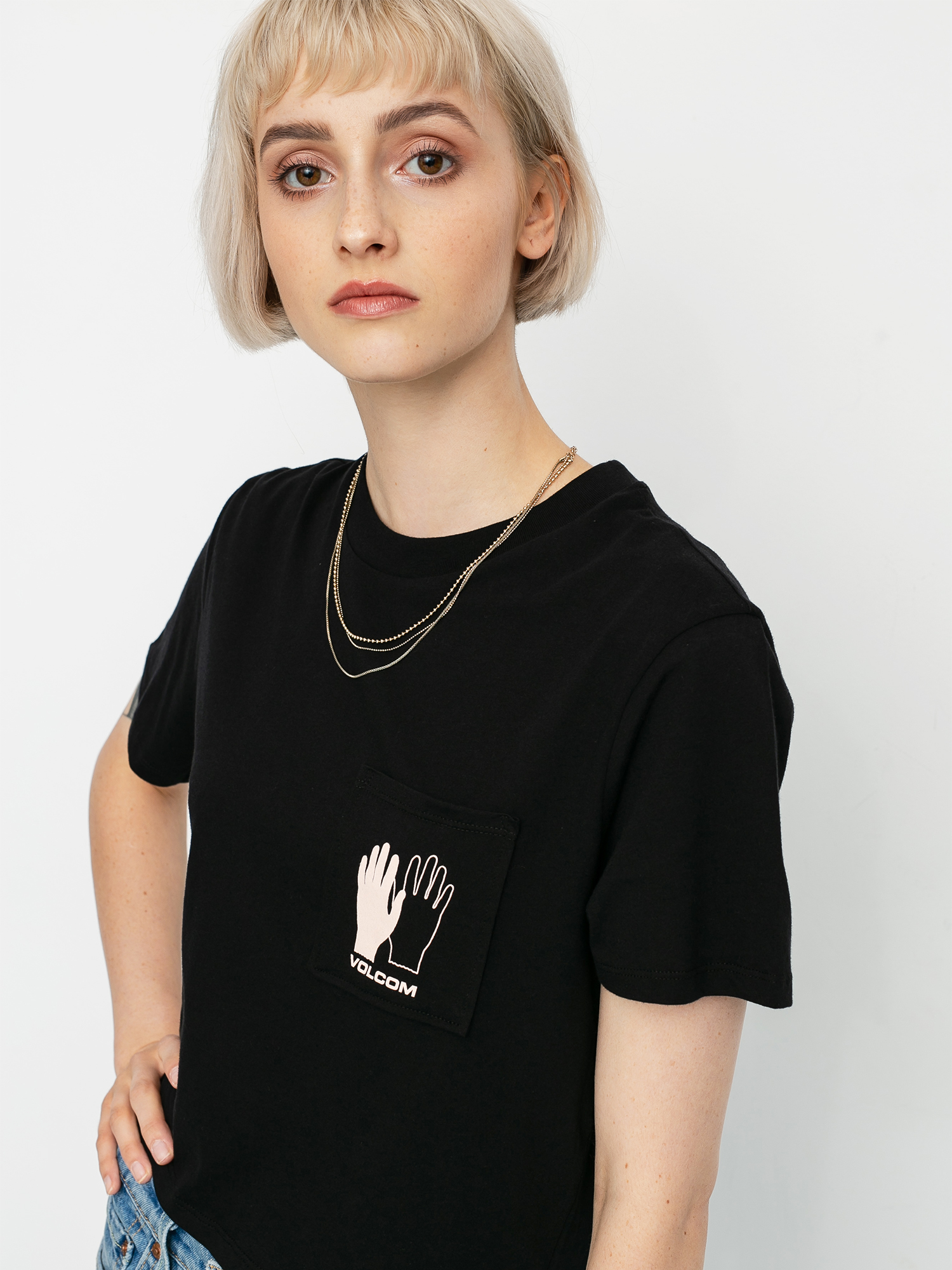 Tričko Volcom Pocket Dial Wmn (black)