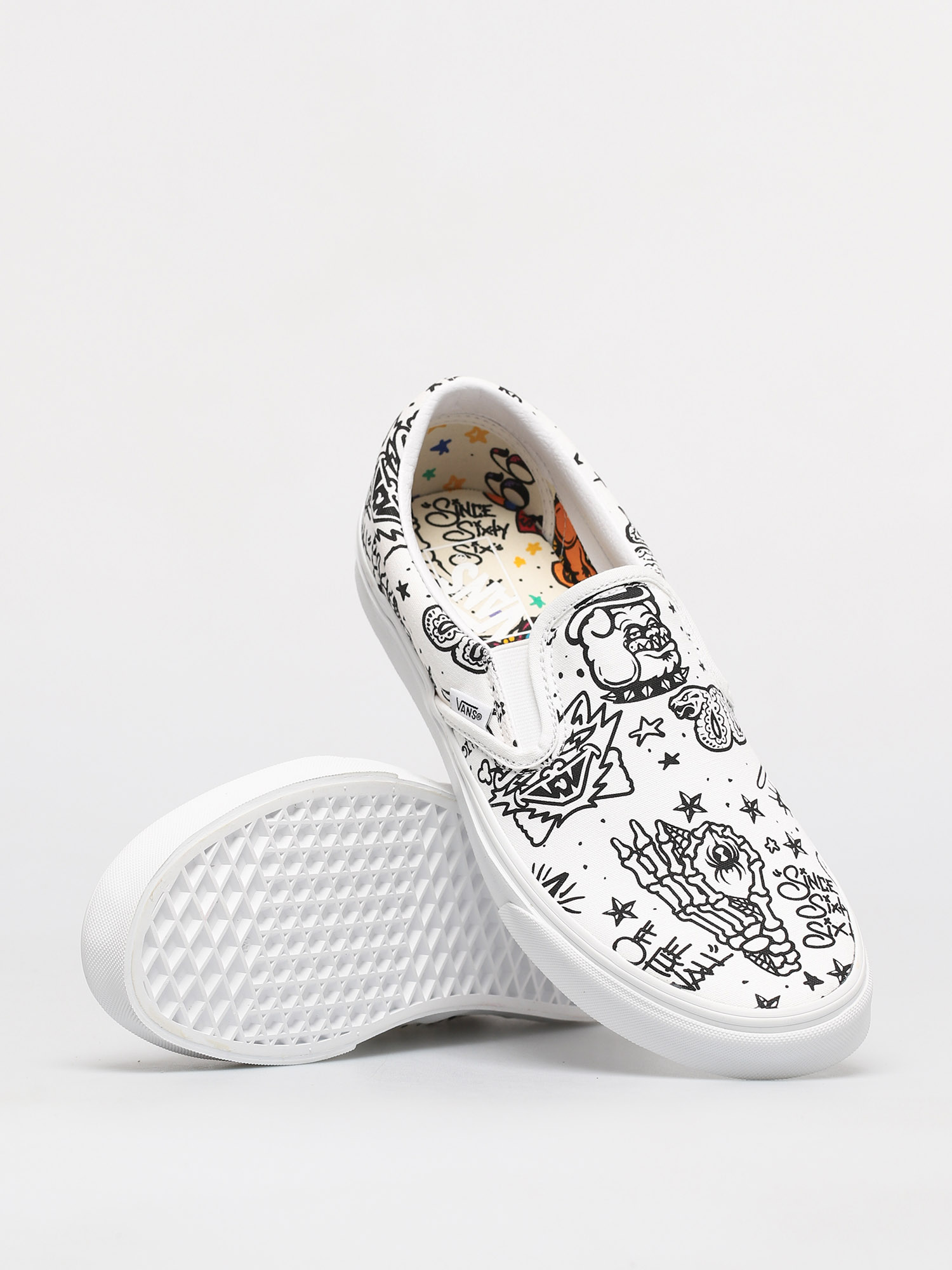 Boty Vans Classic Slip On (u color tattoo/true white)