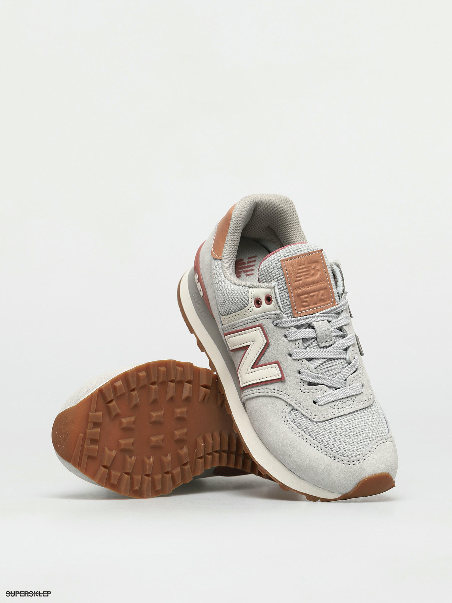 new balance 574 gray pink