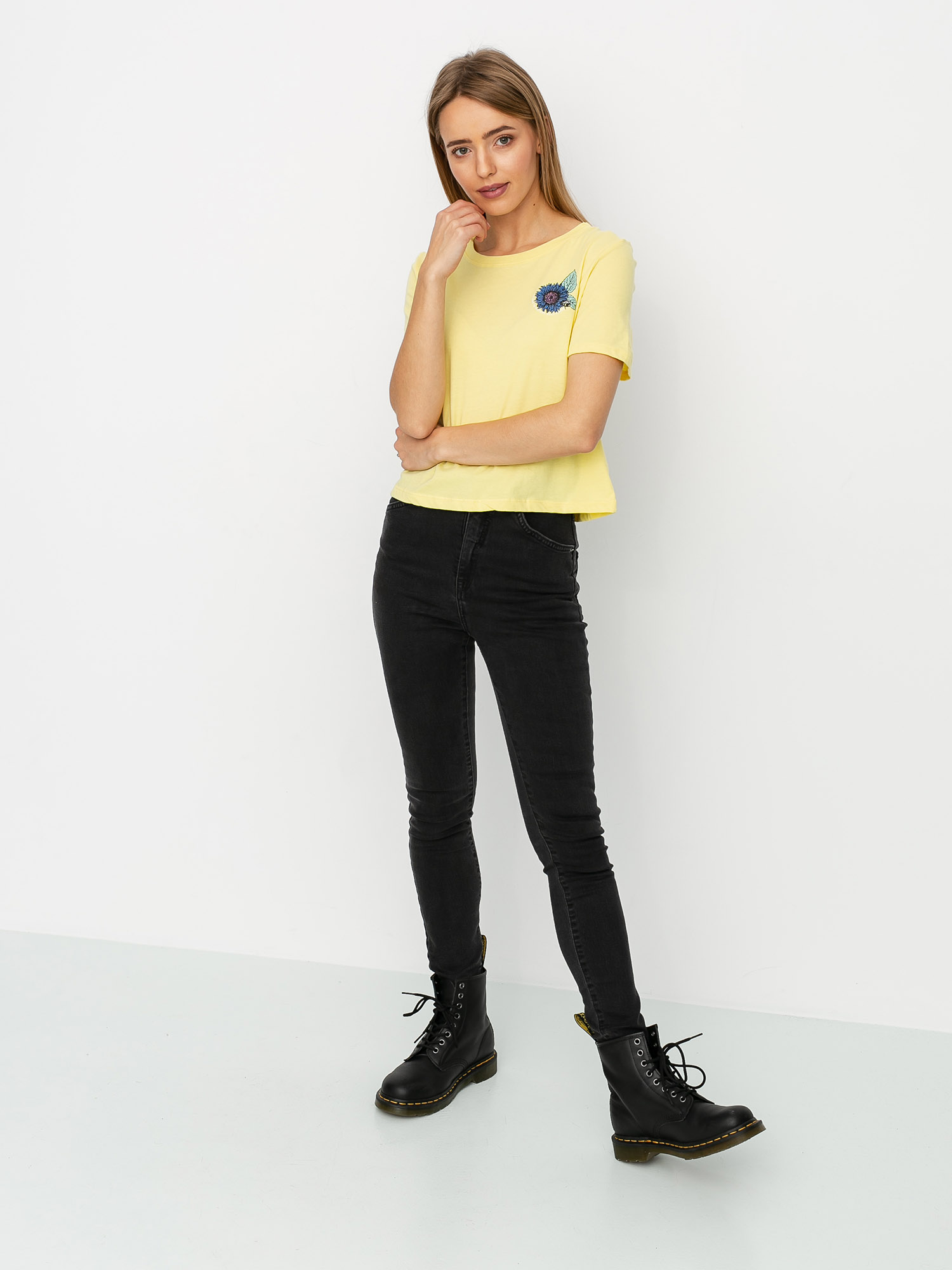 Tričko Element Branded Crop Wmn (popcorn)