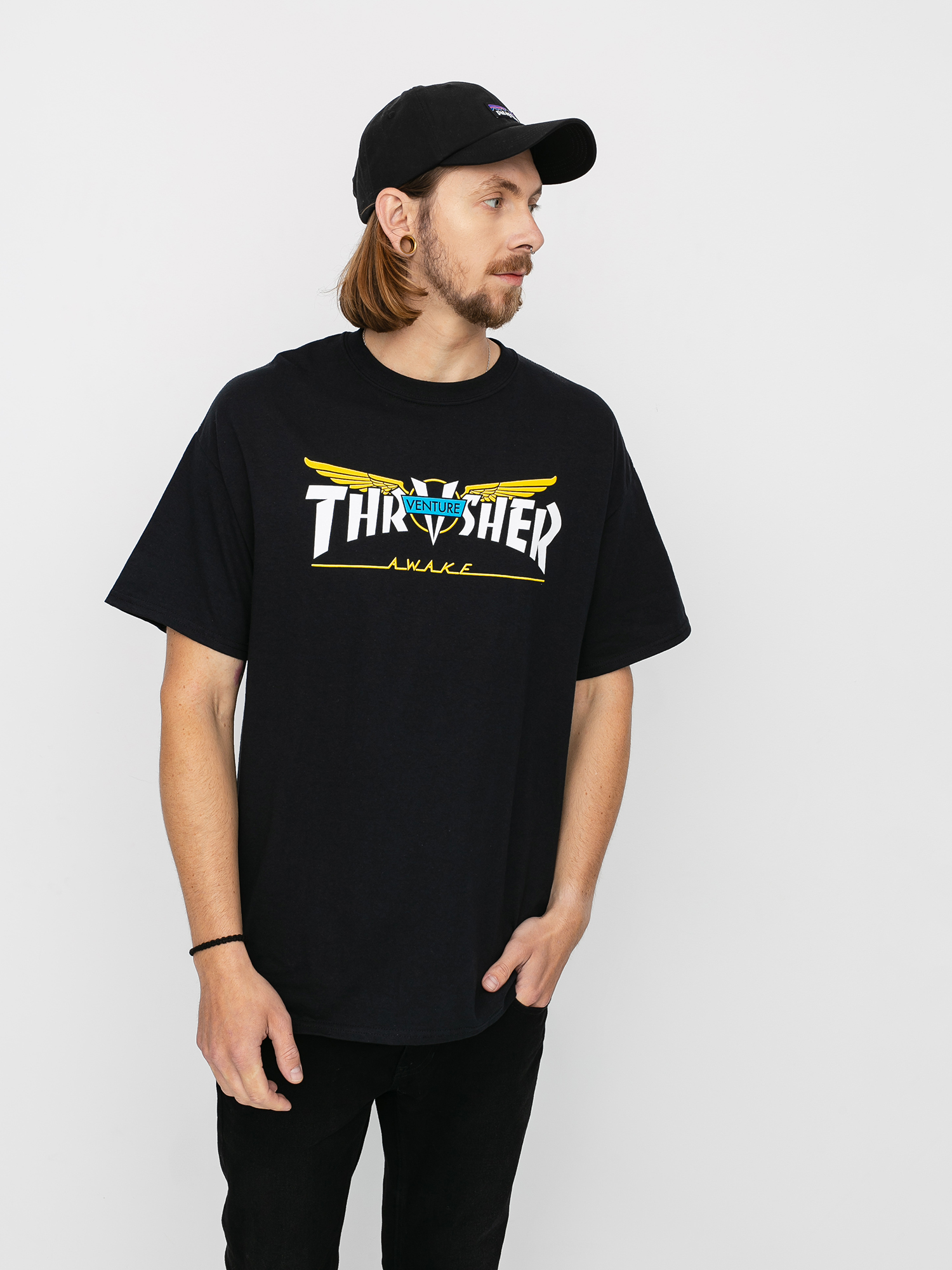 Tričko Thrasher Venture Collab (black)