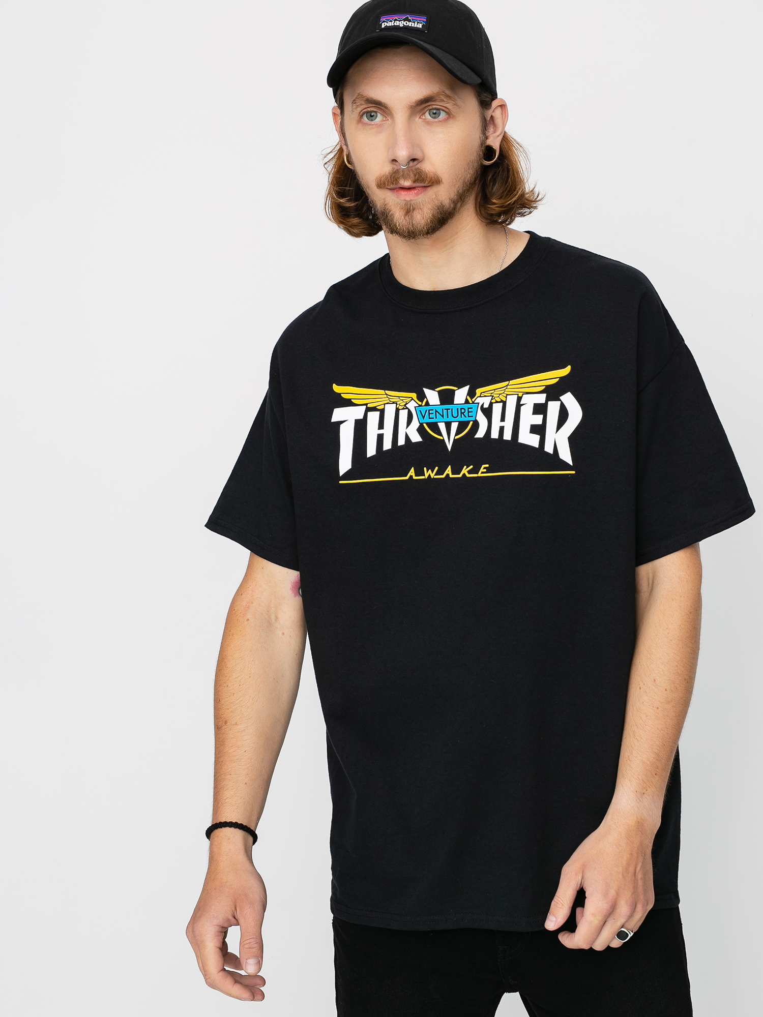 Tričko Thrasher Venture Collab (black)