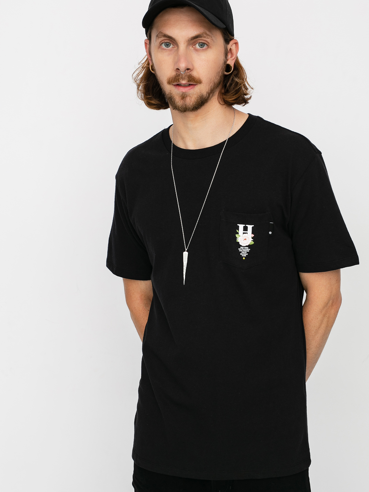 Huf central park pocket best sale t shirt