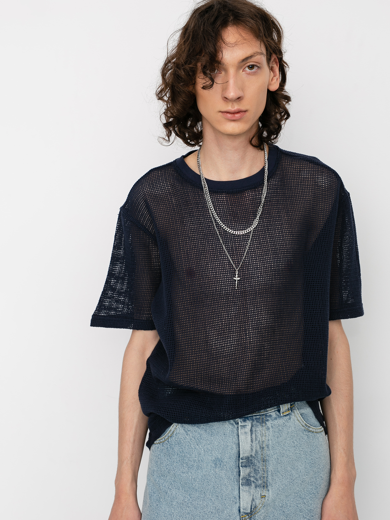 Tričko Stussy Duncan Mesh (navy)