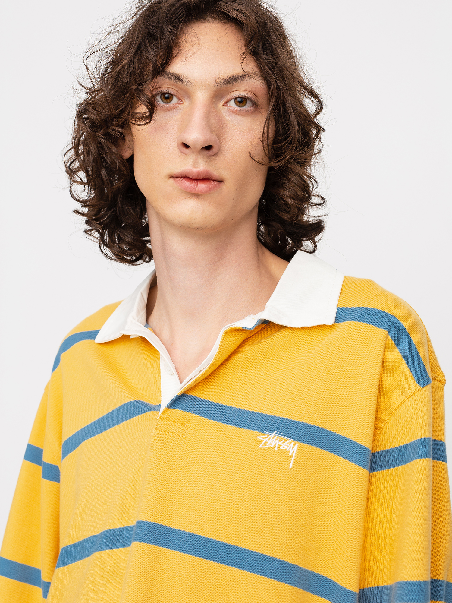 Stussy hill discount stripe rugby shirt