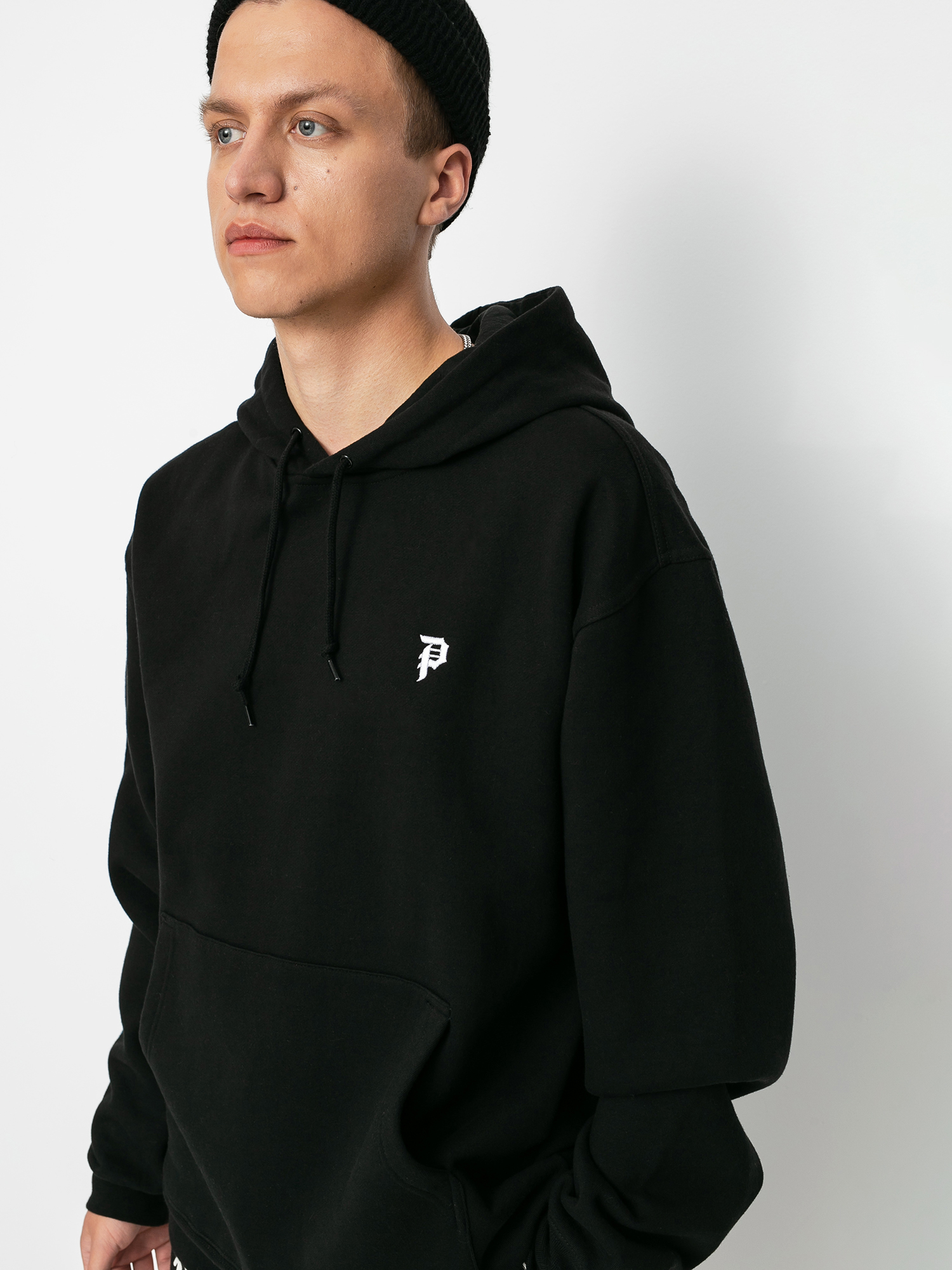 Mikina s kapucí Primitive Beacon HD (black)