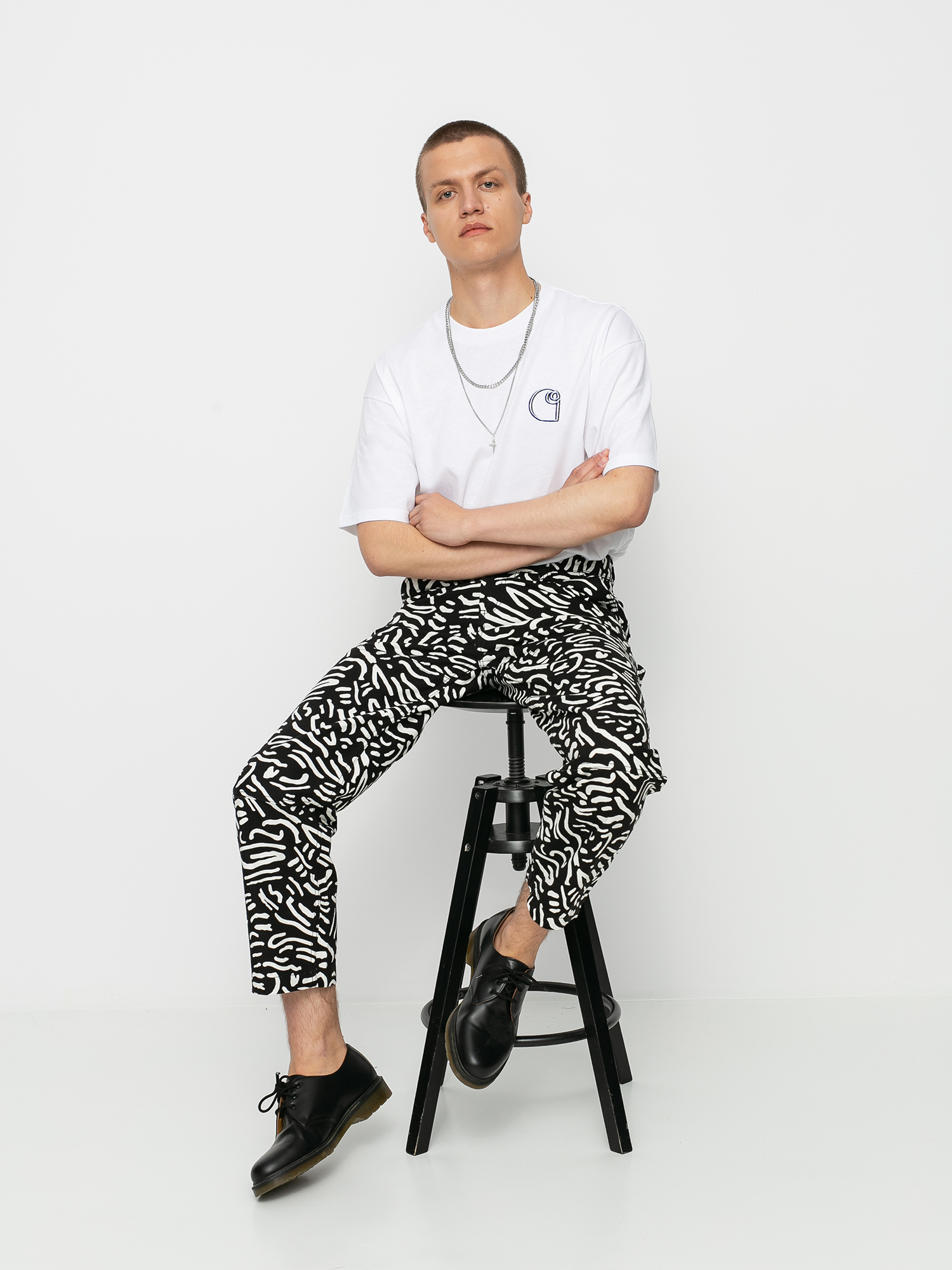 Tričko Carhartt WIP Commission Logo (white)