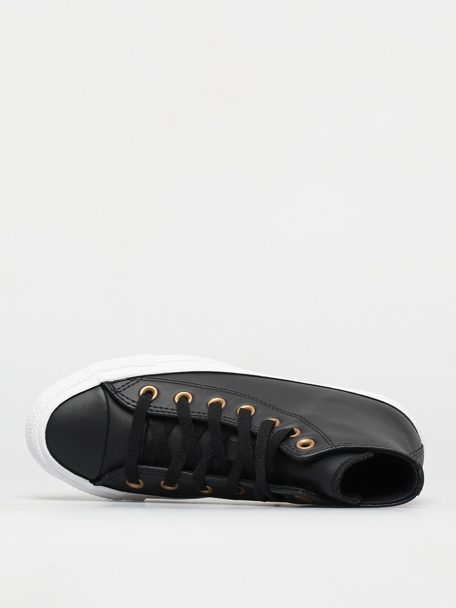 Tenisky Converse Chuck Taylor All Star Leather Hi Wmn (black/gold/white)