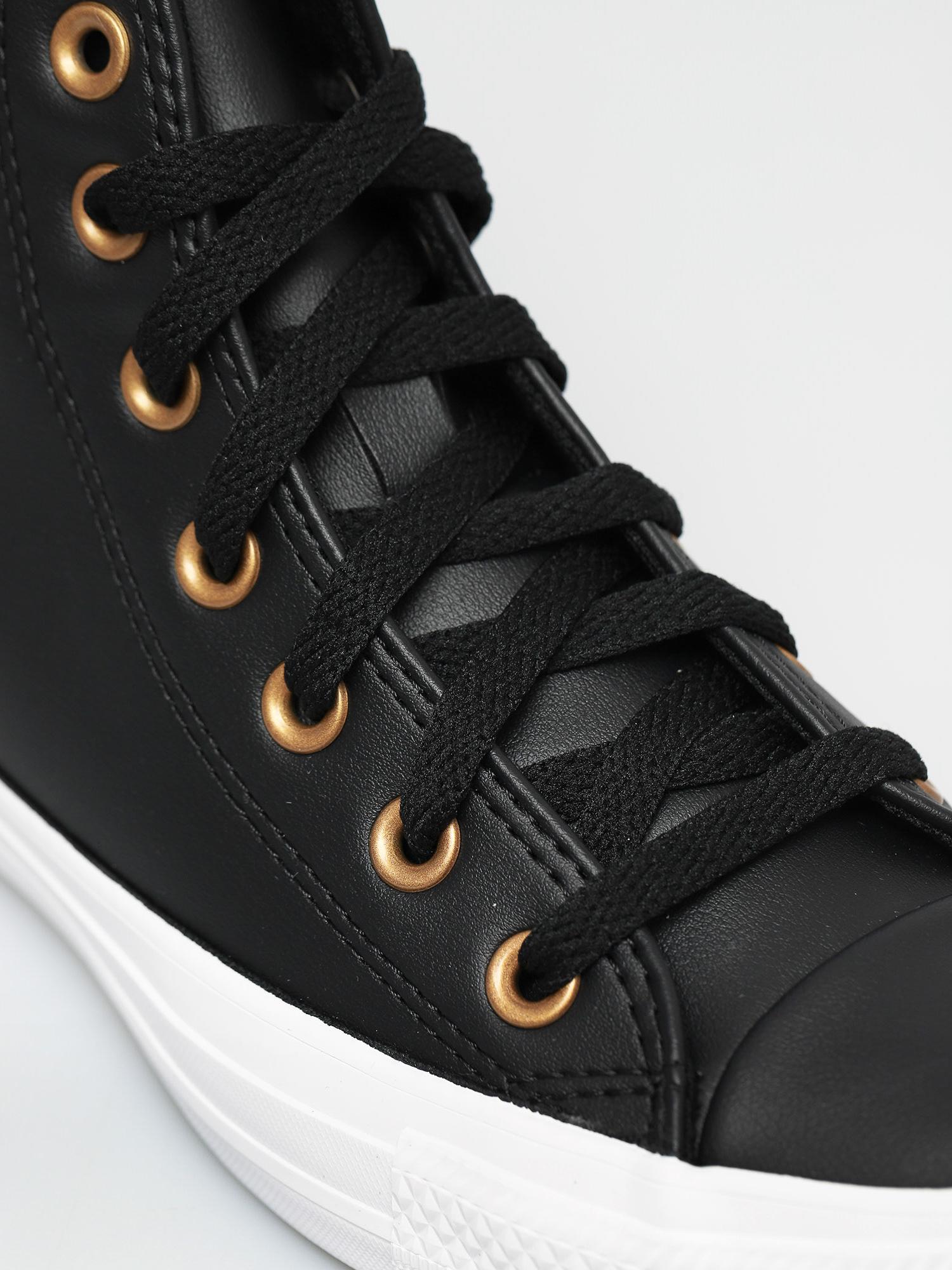 Tenisky Converse Chuck Taylor All Star Leather Hi Wmn (black/gold/white)