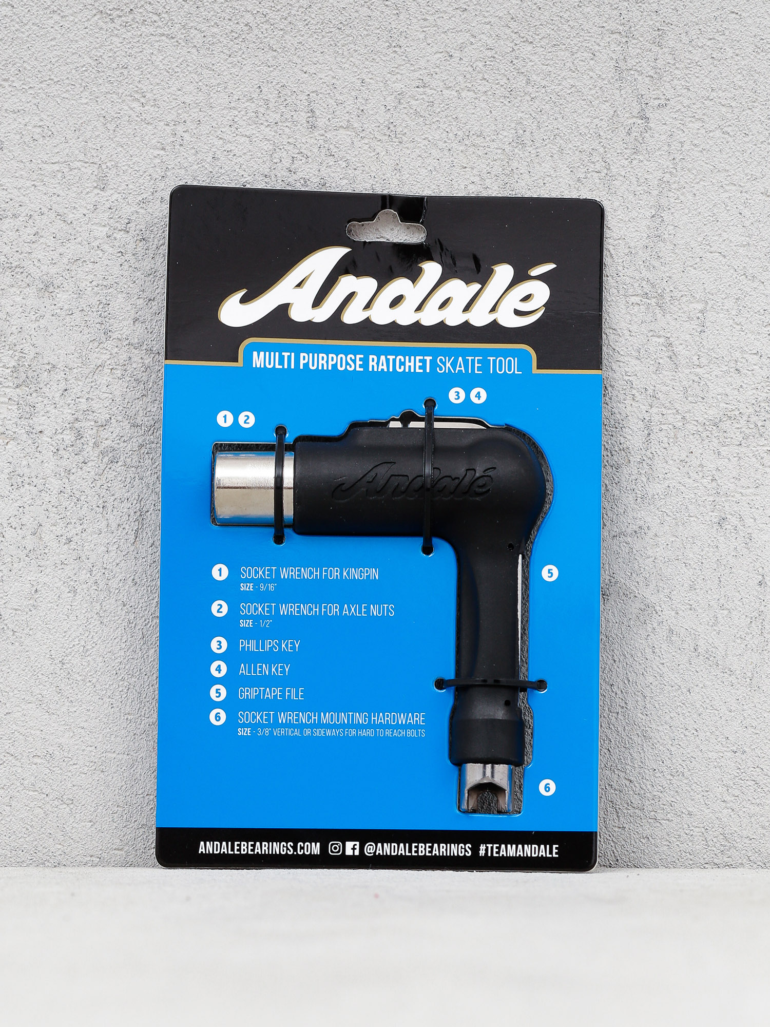 Klíč Andale Multi Purpose Ratchet Skate Tool (black)