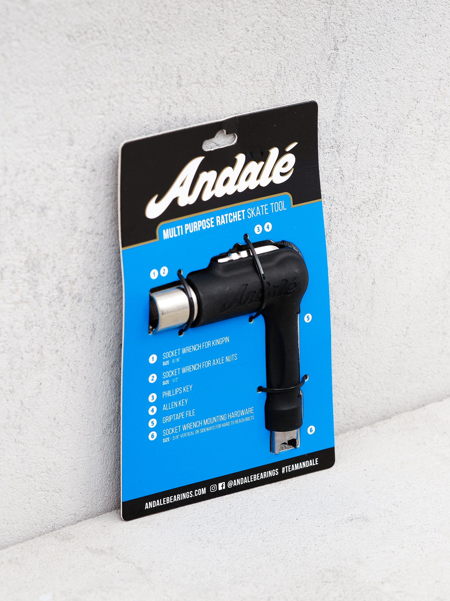 Klíč Andale Multi Purpose Ratchet Skate Tool (black)