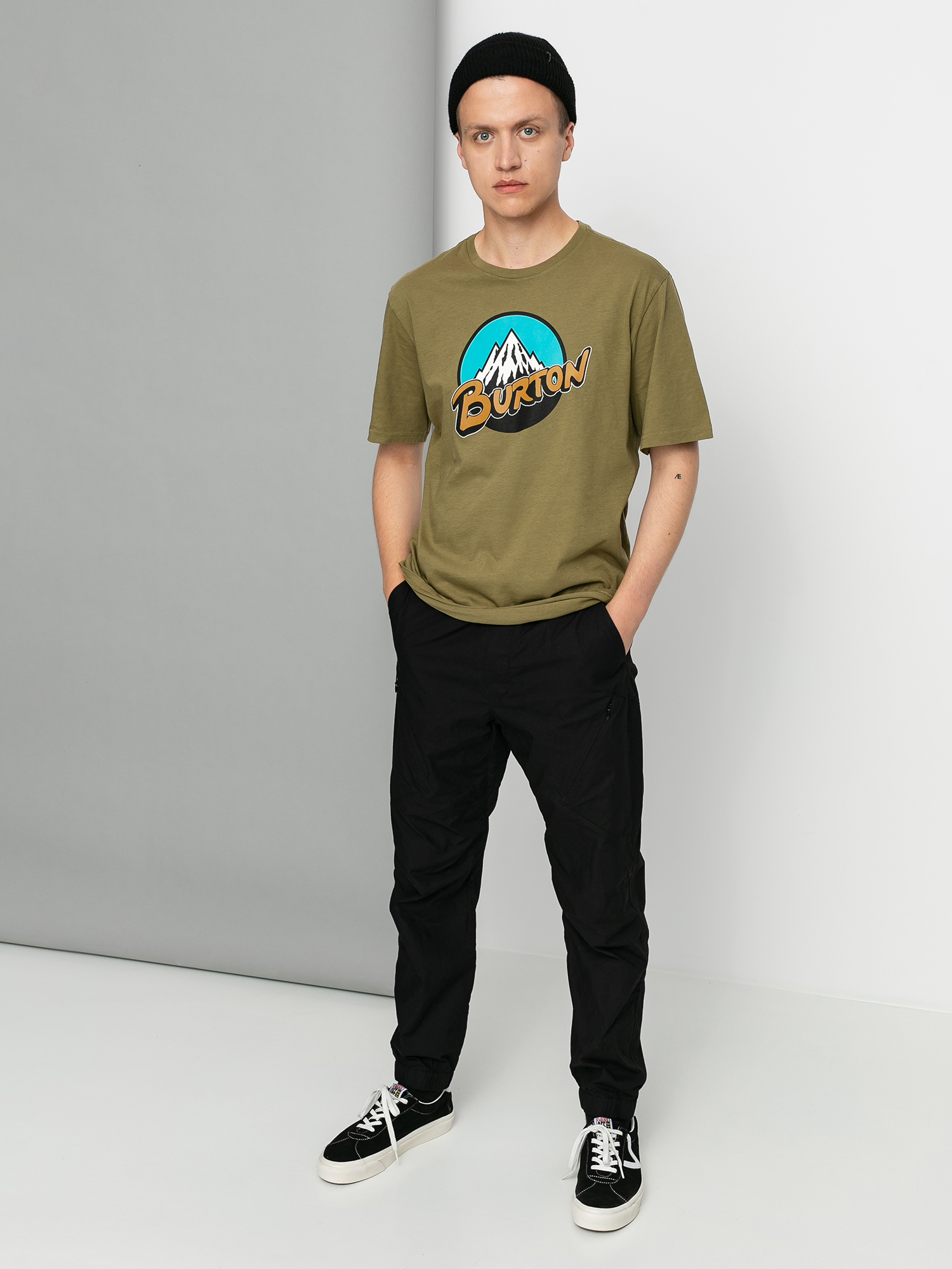 Tričko Burton Retro Mountain (martini olive)