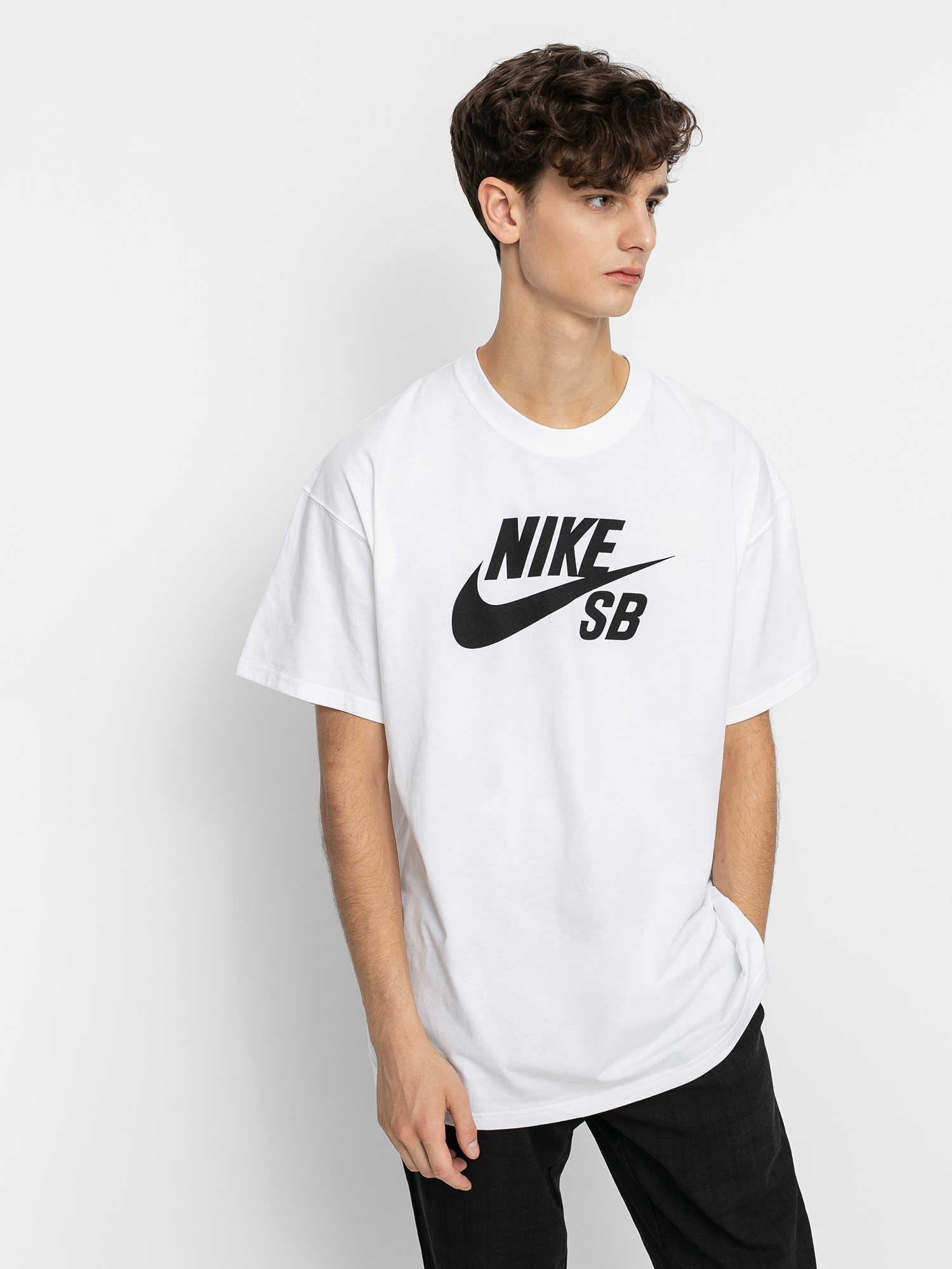 Tričko Nike SB Logo (white/black)