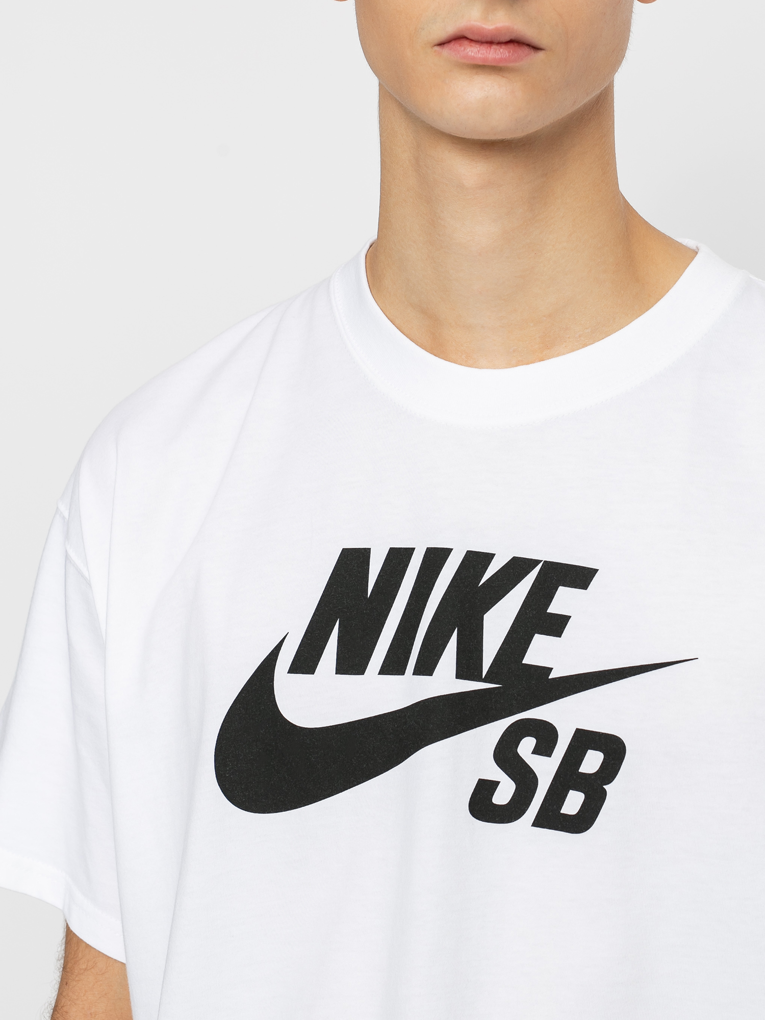 Tričko Nike SB Logo (white/black)