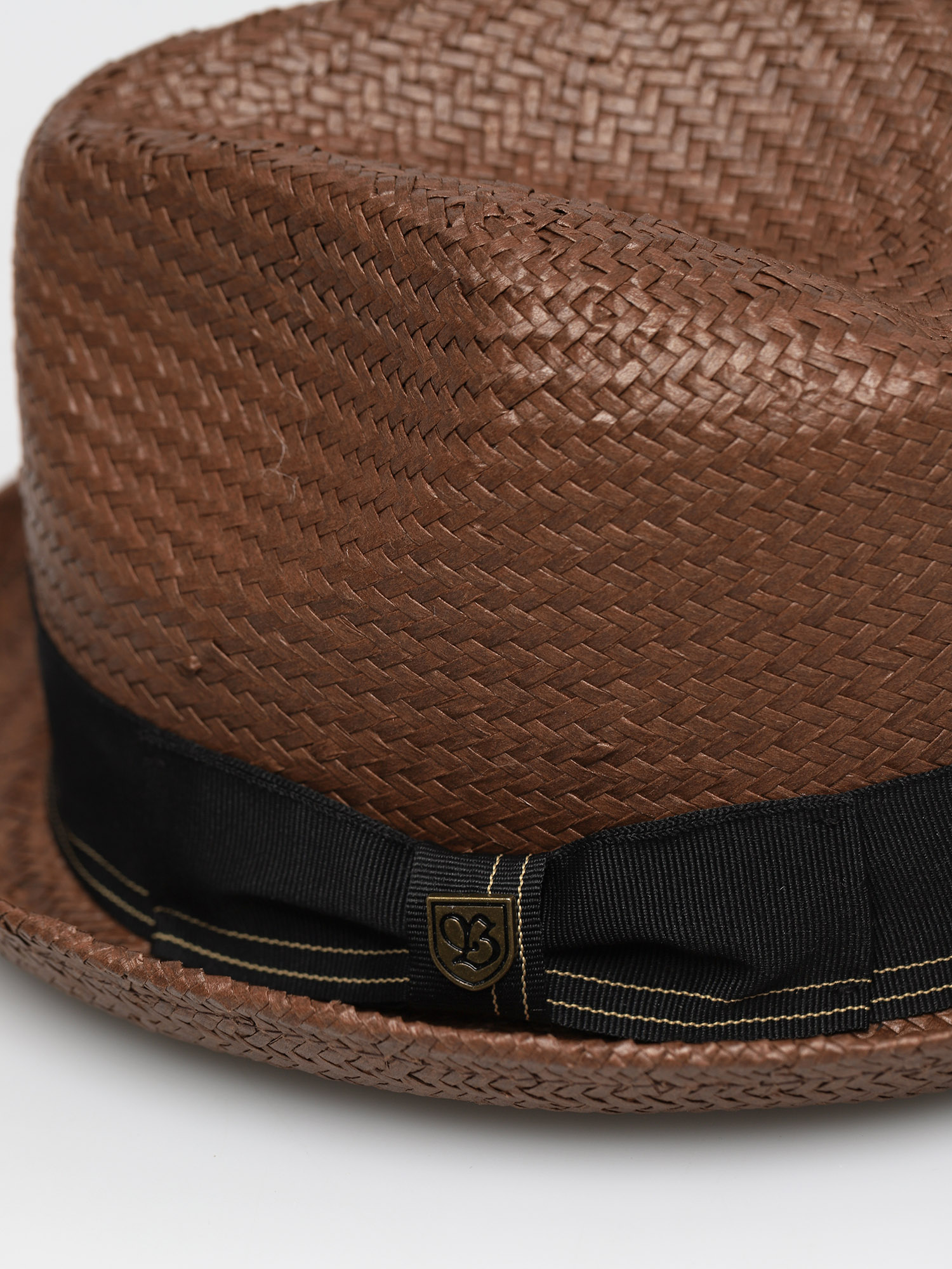 Klobouk Brixton Castor Fedora (brown/black/gold)