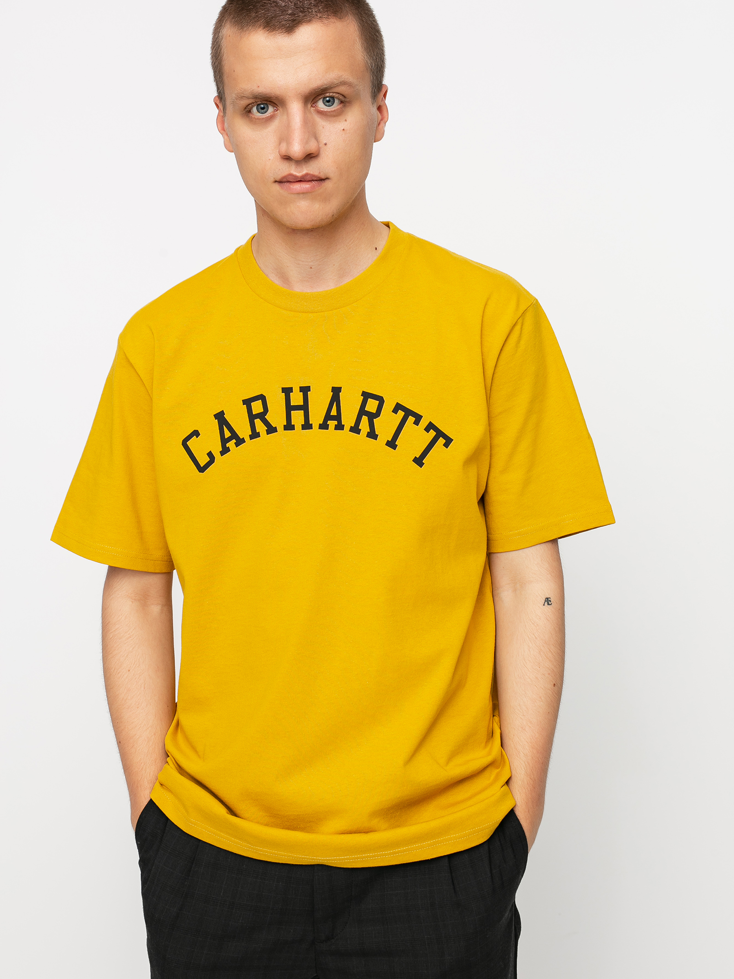 Tričko Carhartt WIP University (colza/black)