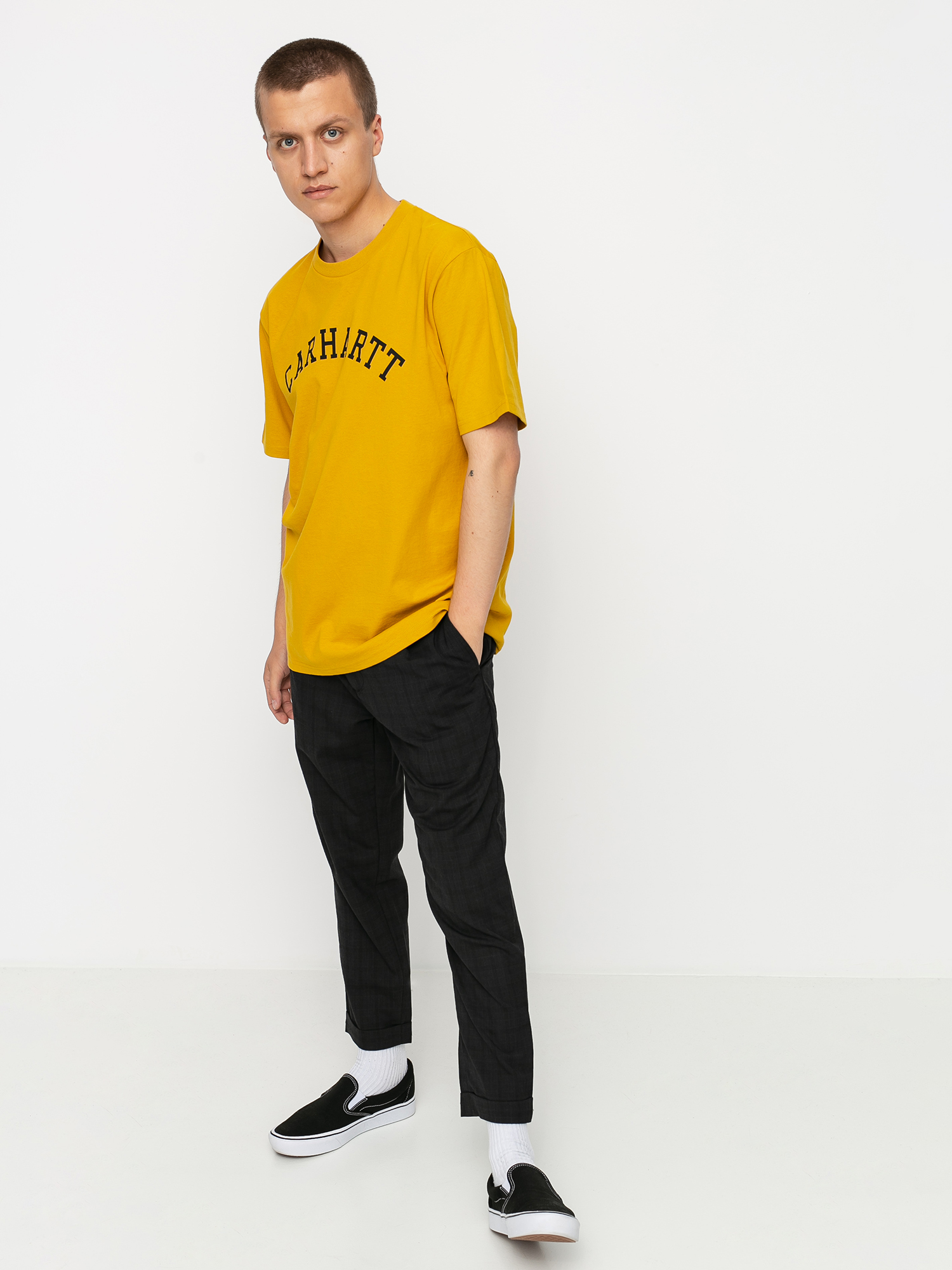 Tričko Carhartt WIP University (colza/black)