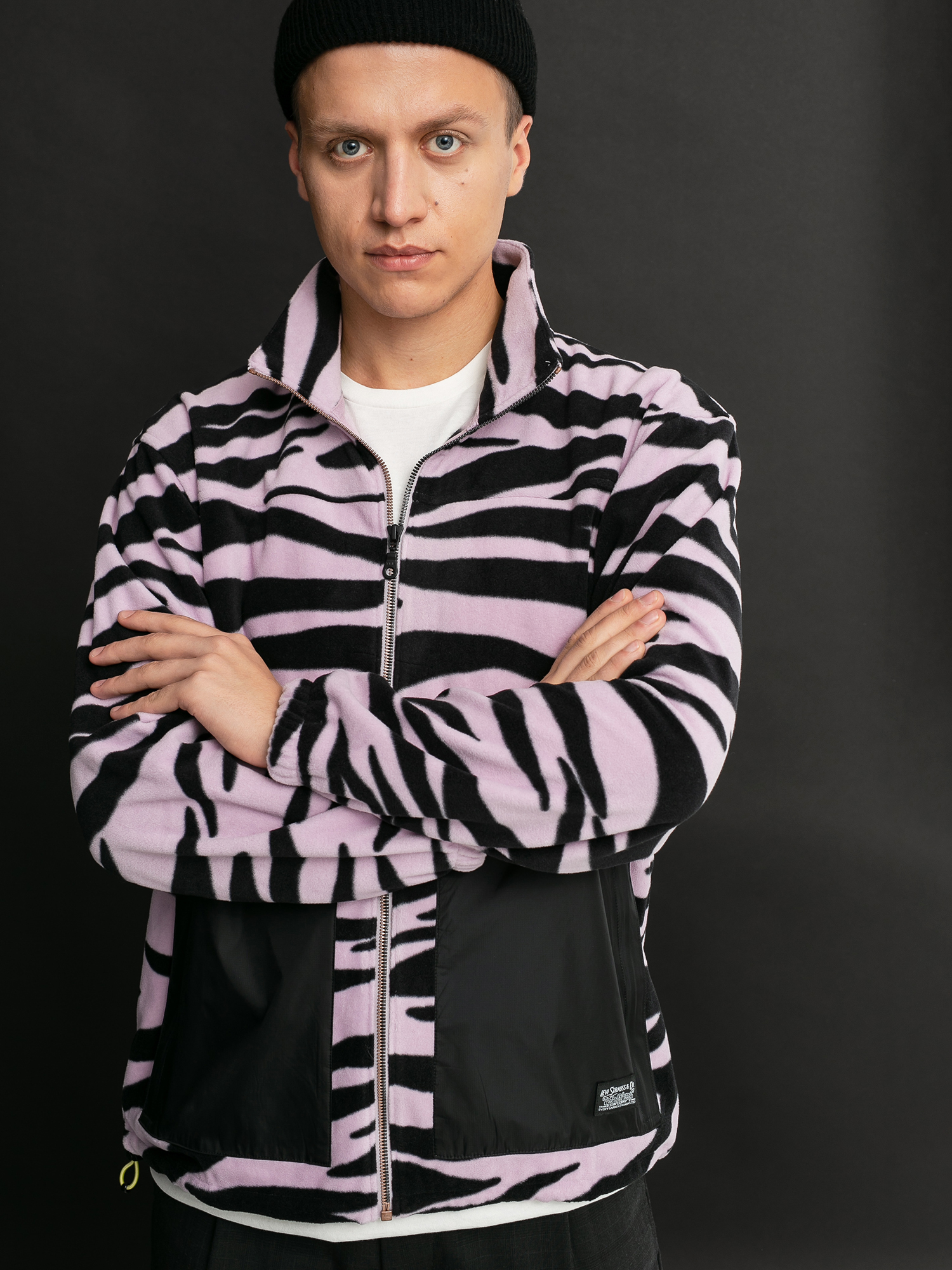 Mikina Levi's® Skate Zip Mock Neck (zircon lavender frost)