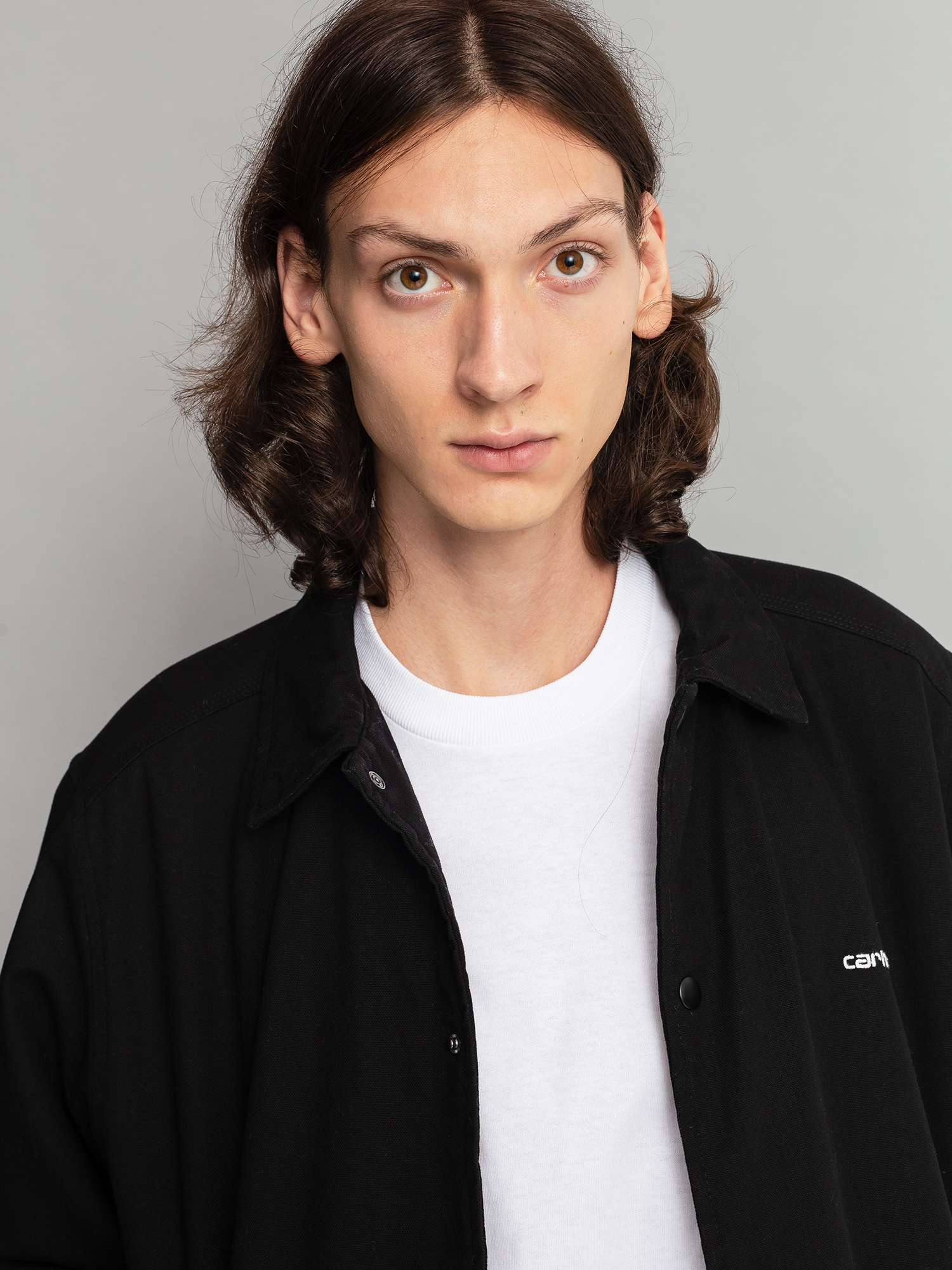 Bunda Carhartt WIP Canvas Coach (black/white)