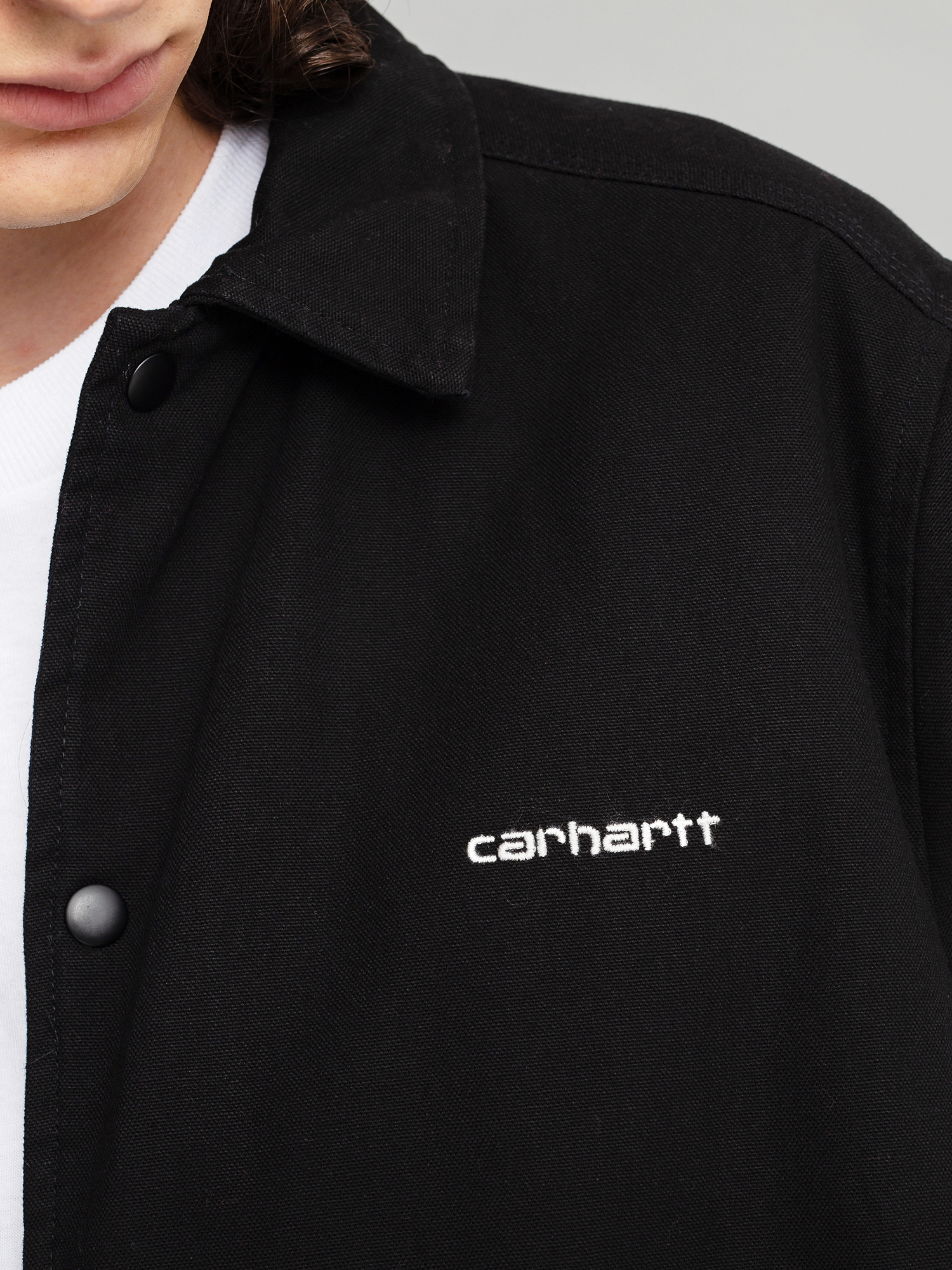 Bunda Carhartt WIP Canvas Coach (black/white)