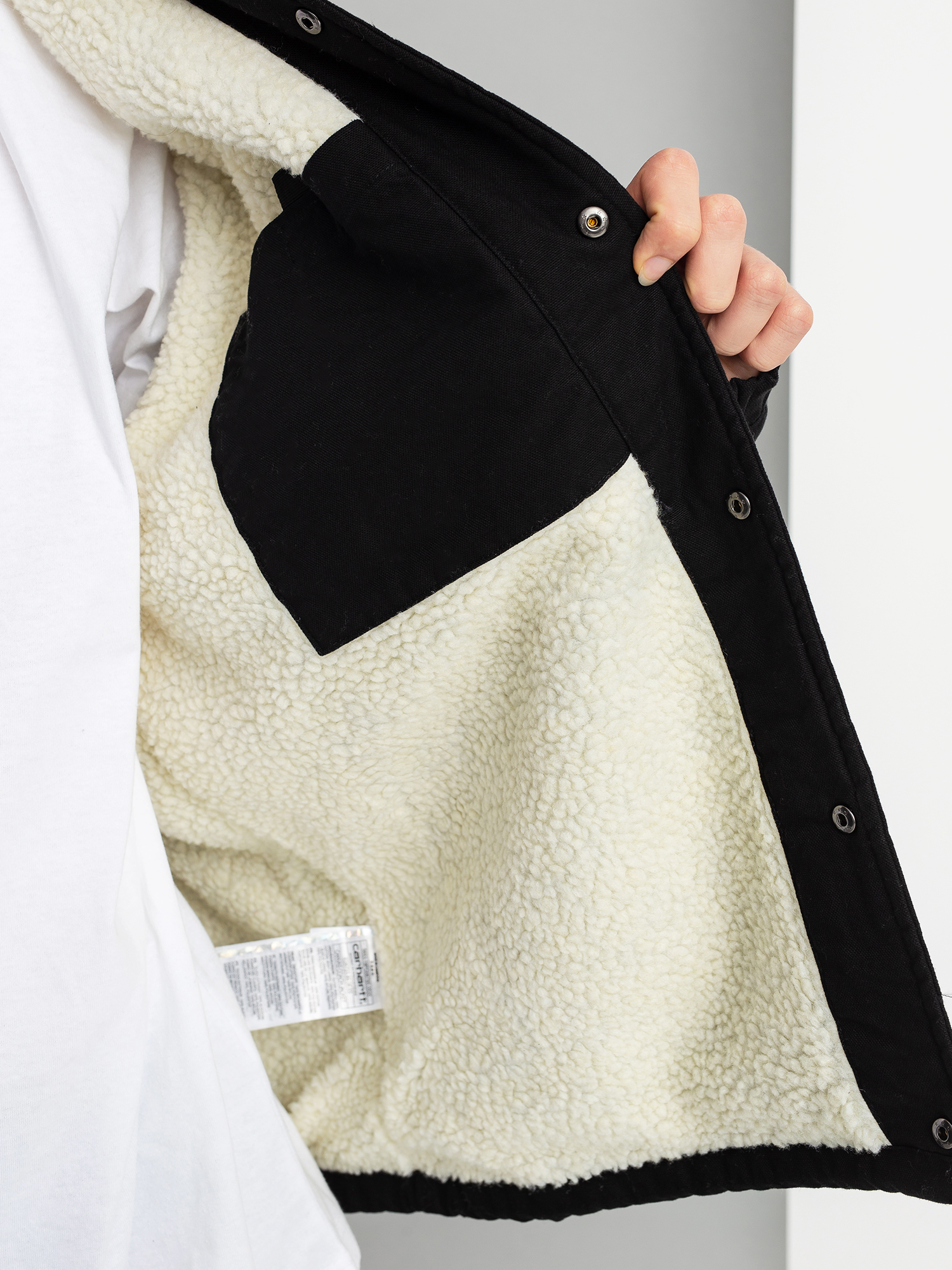 Bunda Carhartt WIP Canvas Coach (black/white)