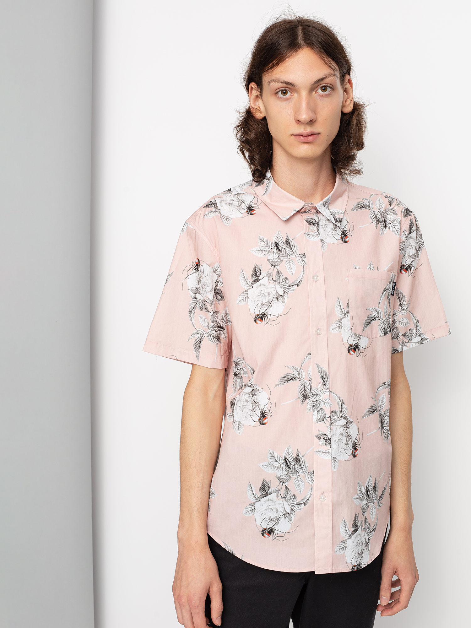 Košile HUF Widower Woven (plastic pink)