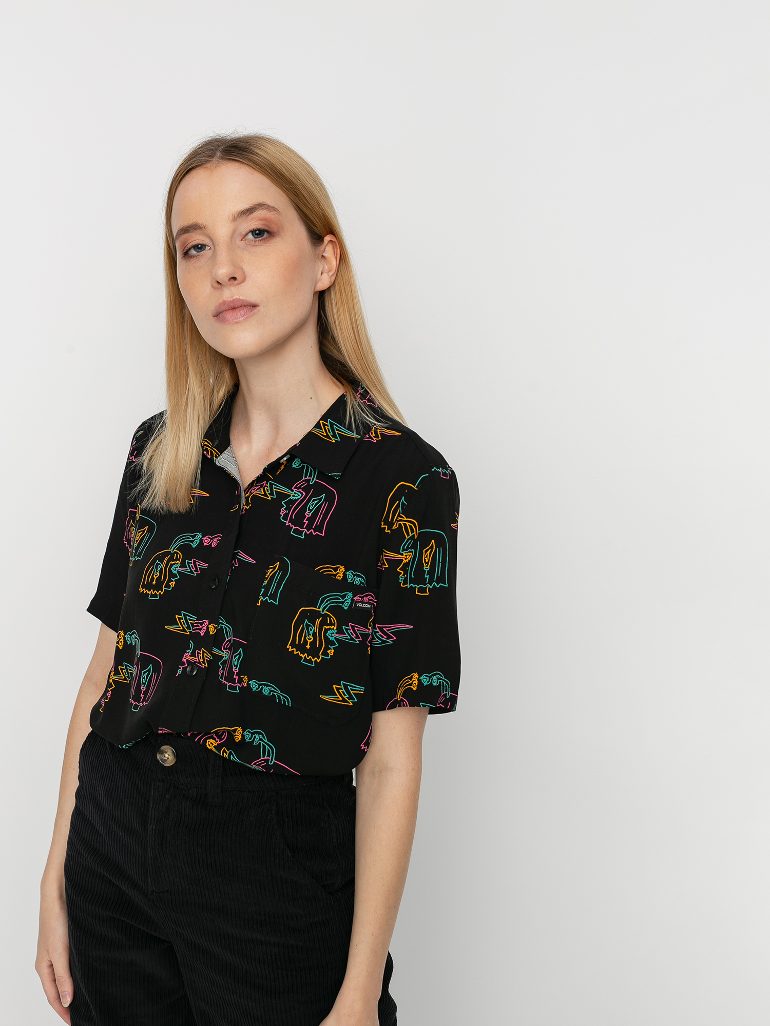 Košile Volcom Ozzy Alien Wmn (black)