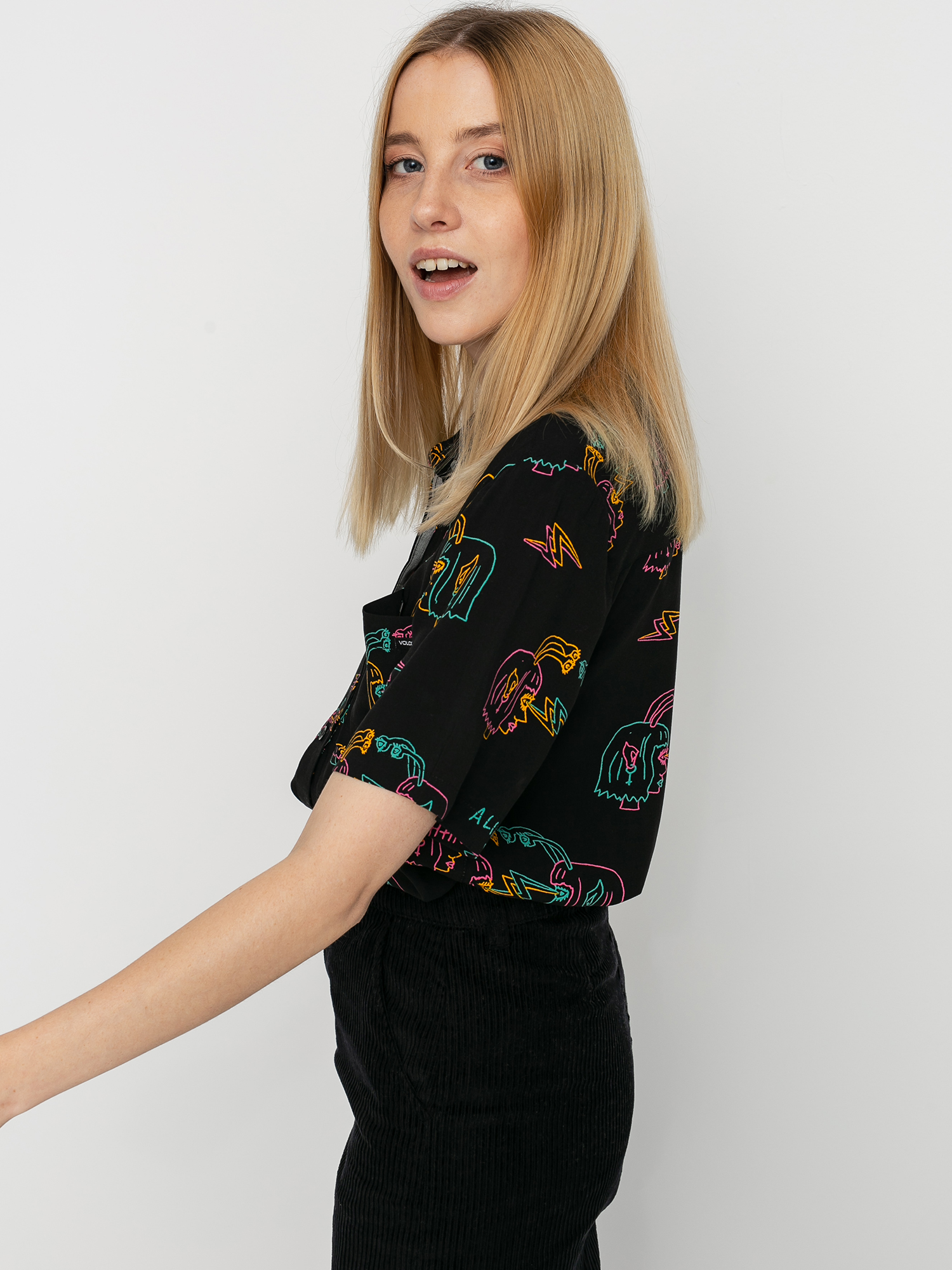 Košile Volcom Ozzy Alien Wmn (black)